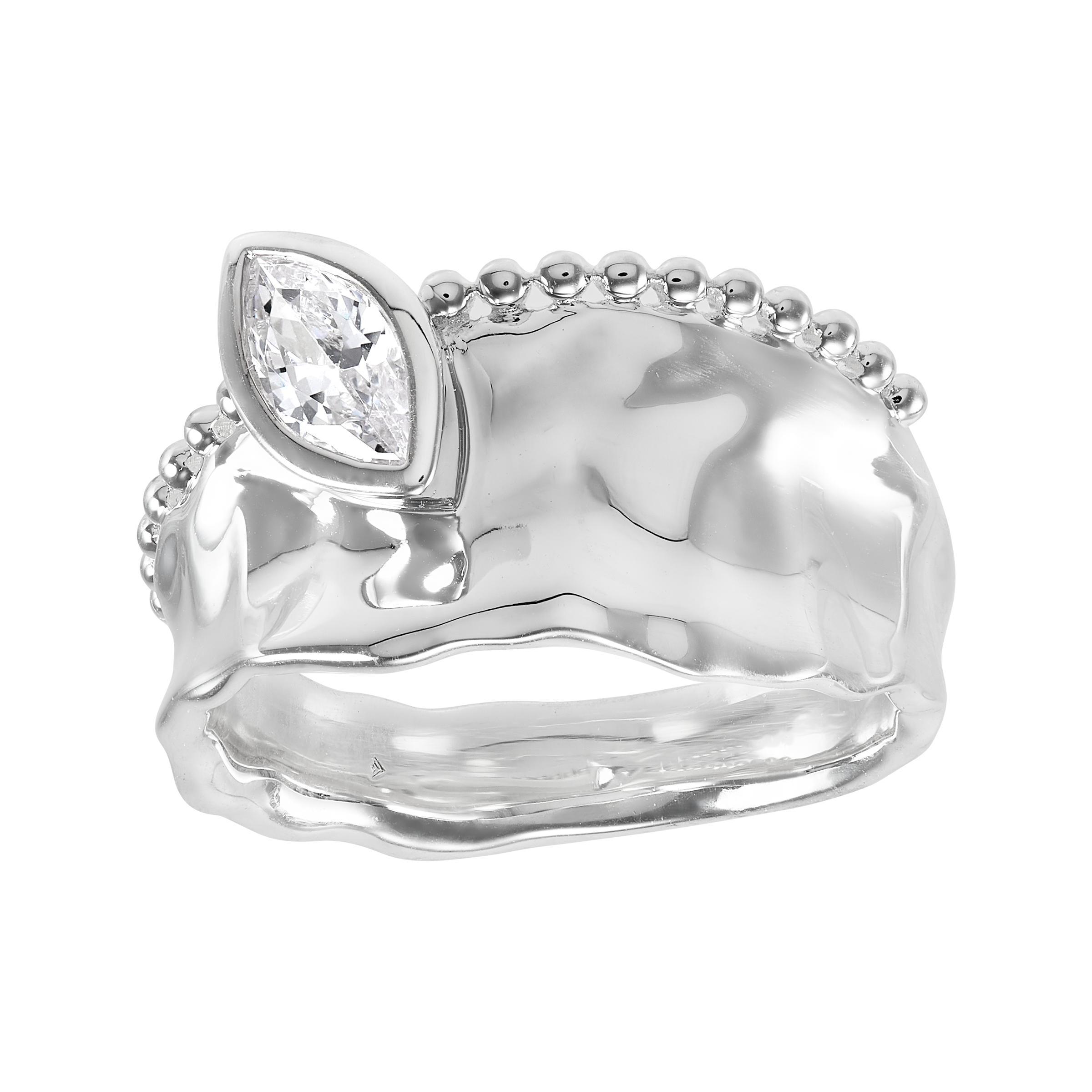 Silpada 'I Am Shining' Sterling Silver White Cubic Zirconia Ring