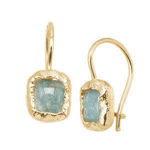 Aquamarine gold plated earrings Aquamarine gold plated earrings