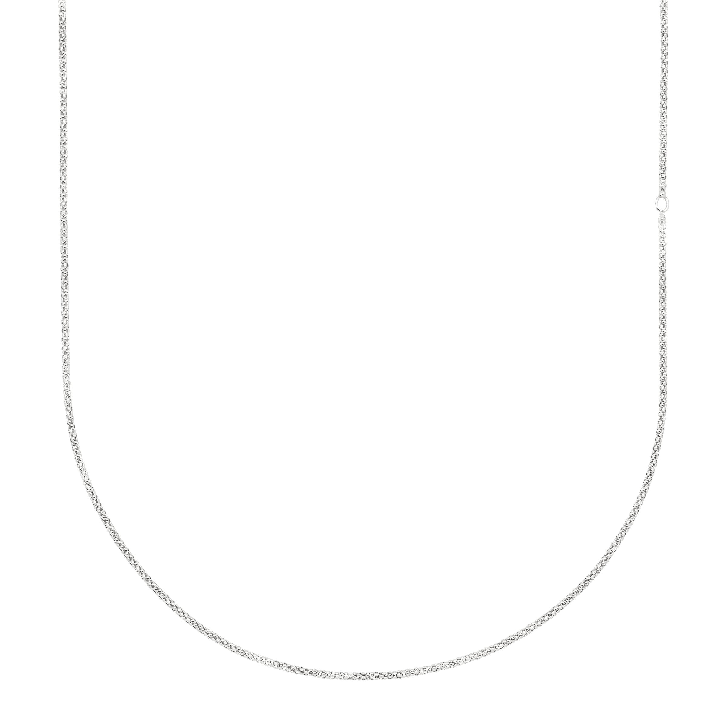 Silpada Popcorn Charm Chain Necklace in Polished Sterling Silver 18 Silpada