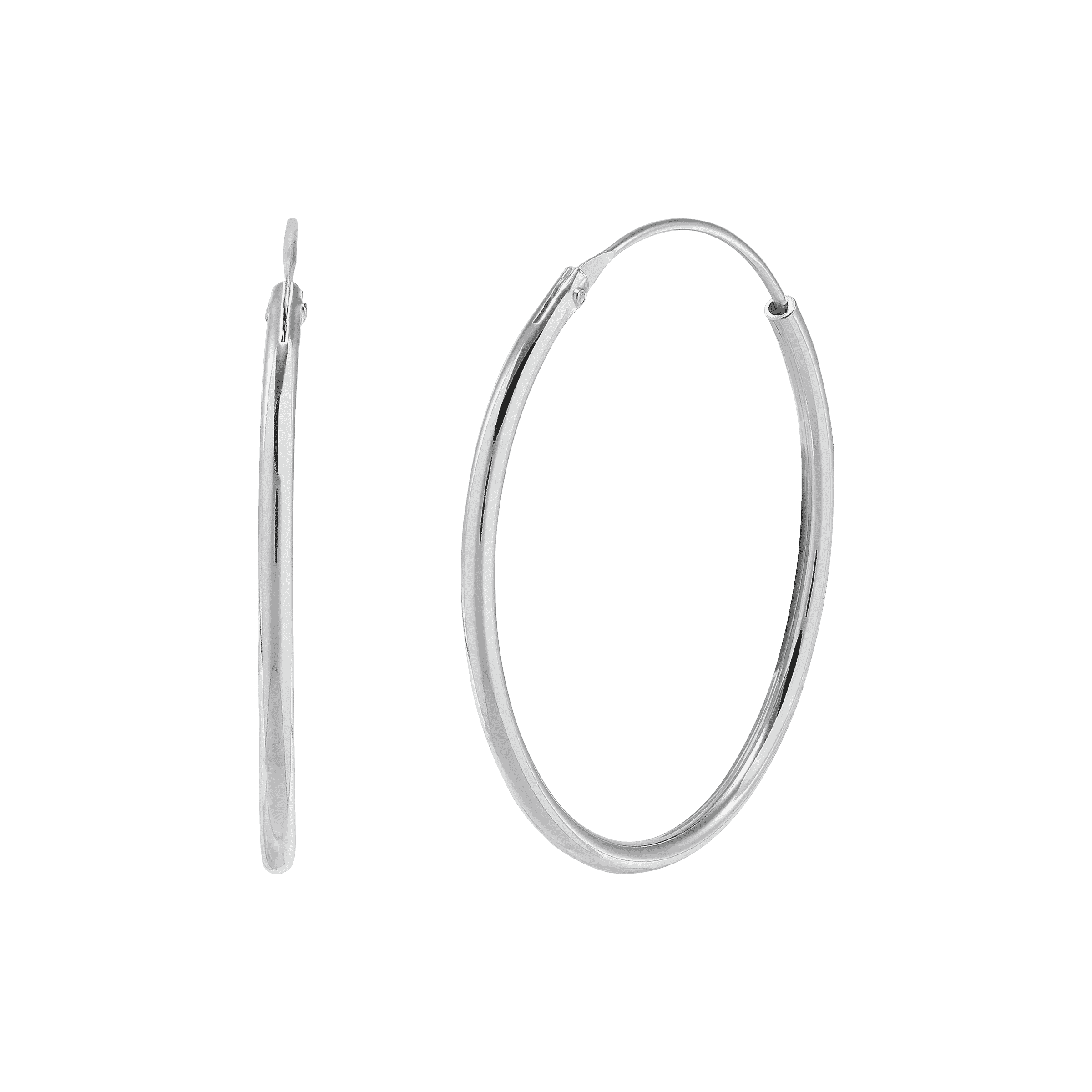 Top 162+ simple silver hoop earrings latest - seven.edu.vn