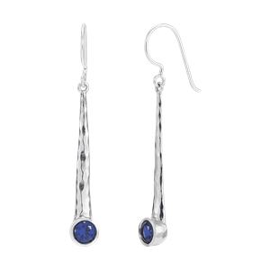 Silpada Dazzle Delights Lab Created Sapphire Drop Earrings In Sterling Silver Silpada