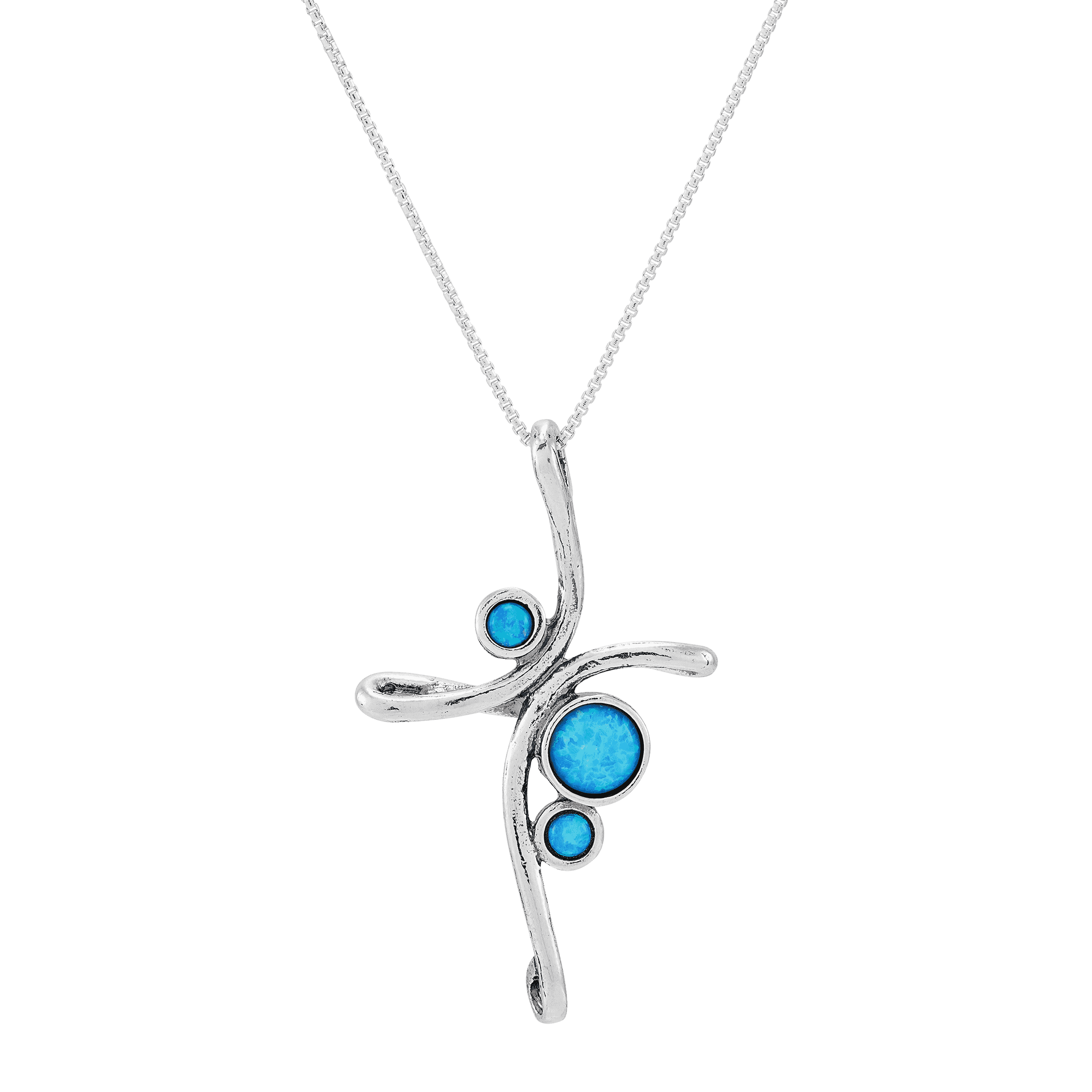 Silpada 'Waves of Beauty' Opal Pendant Necklace In Sterling Silver, 16