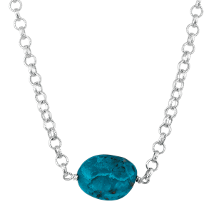 Silpada Mystic Blue Chrysocolla Necklace In Sterling Silver 16