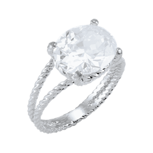 Silpada What A Stunner Cubic Zirconia Ring in Sterling Silver