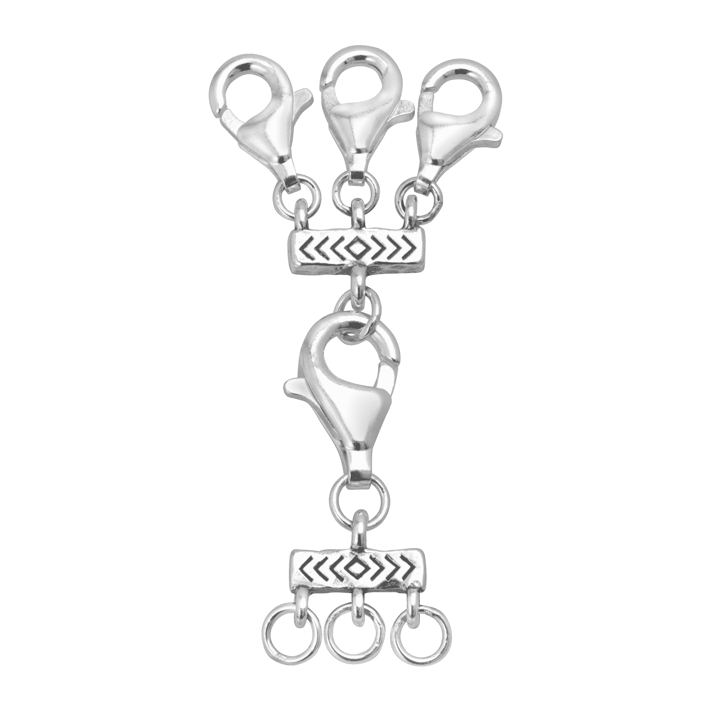 Necklace Detangler Clasp, Easy Detangling Layered Necklace, Silver