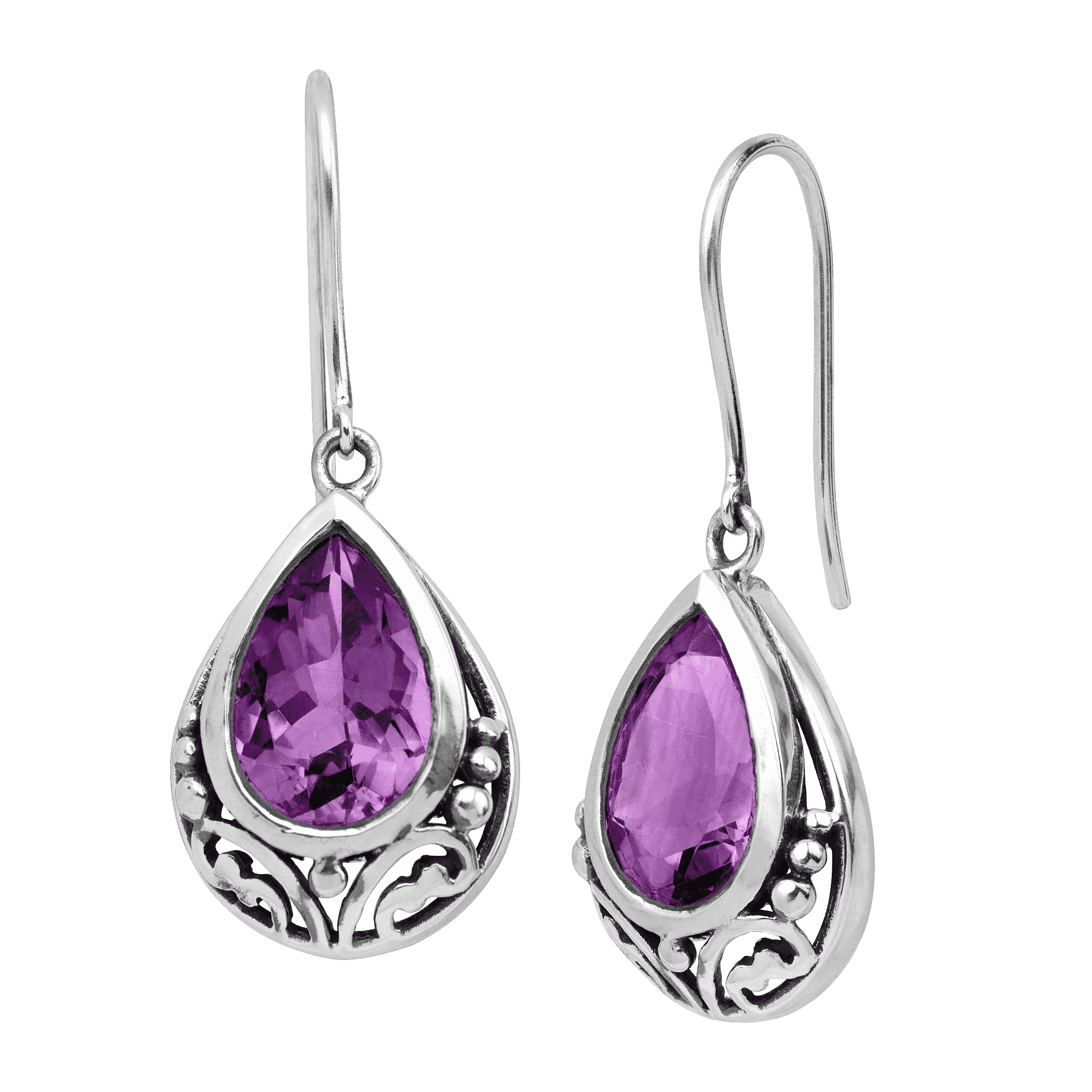 Natural amethyst earrings deals