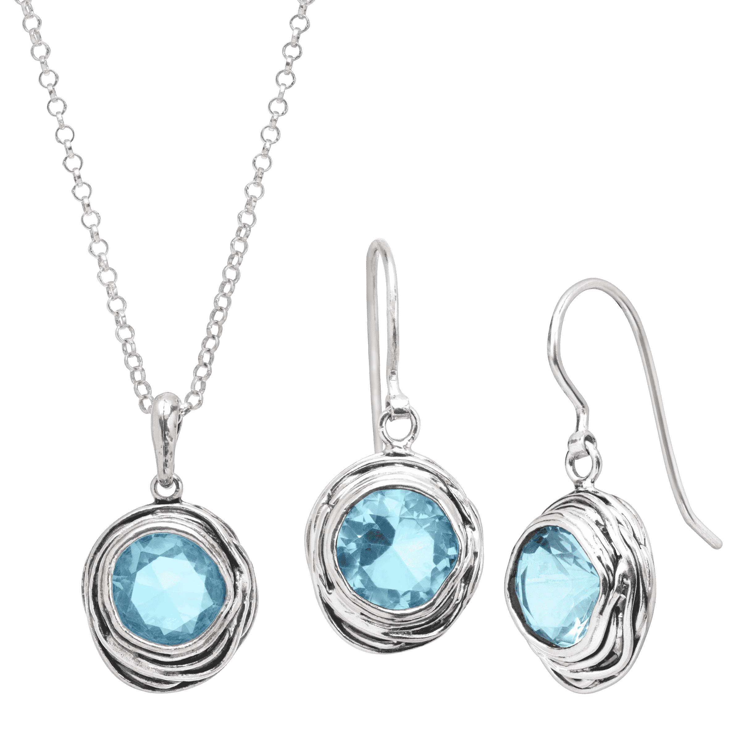 Hooked On Blue Pendant \u0026 Earrings Set 
