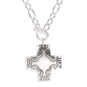 Sterling Silver Cross Pendant Necklace Silpada .925 Sterling
