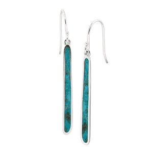 Sterling Silver Compressed Turquoise Earrings Silpada .925