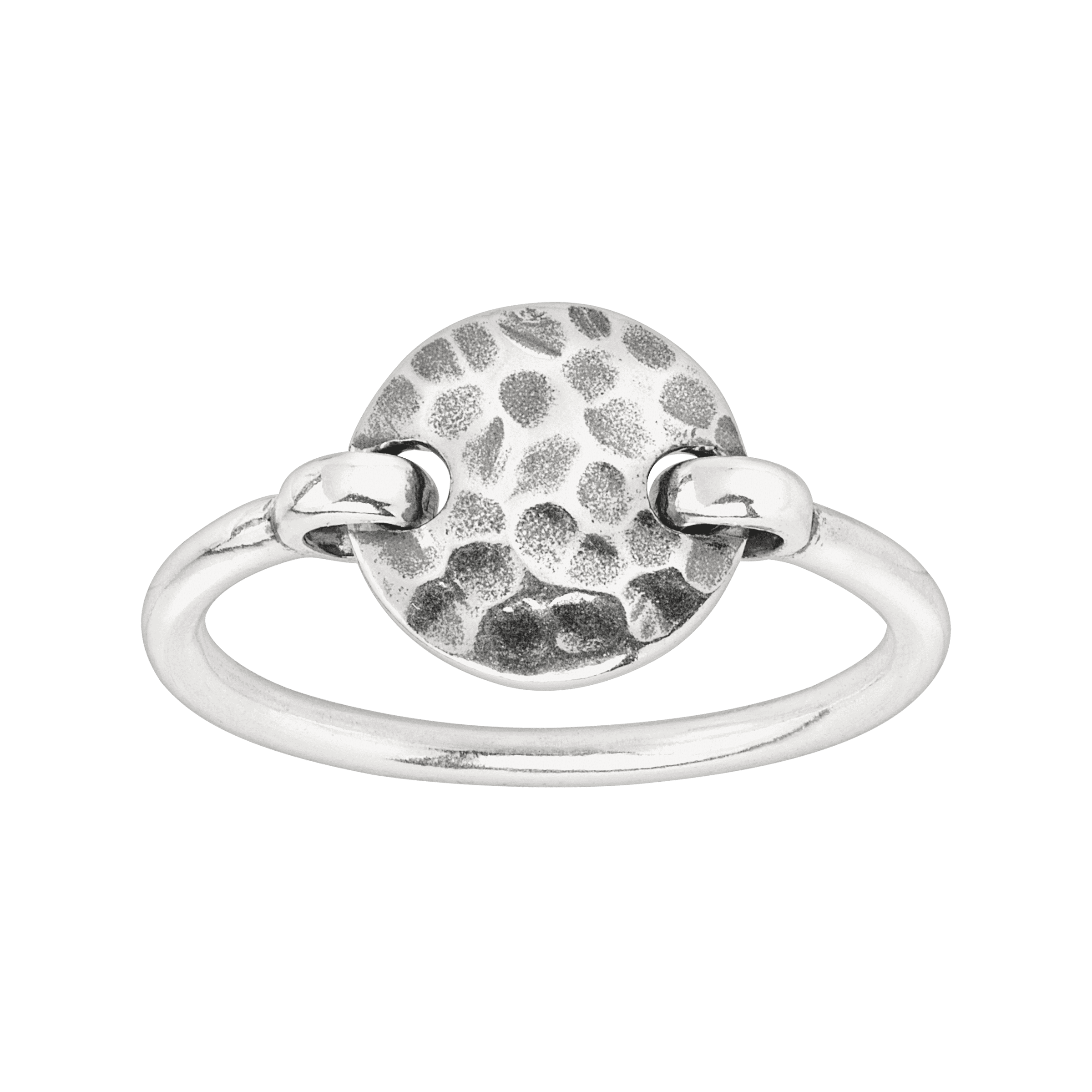 Silpada Seychelles Hammered Disc Floater Ring in Sterling Silver