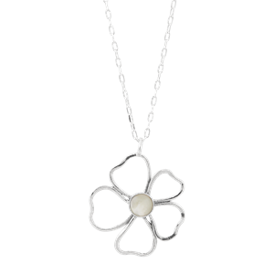 Sterling silver flower pendant clearance