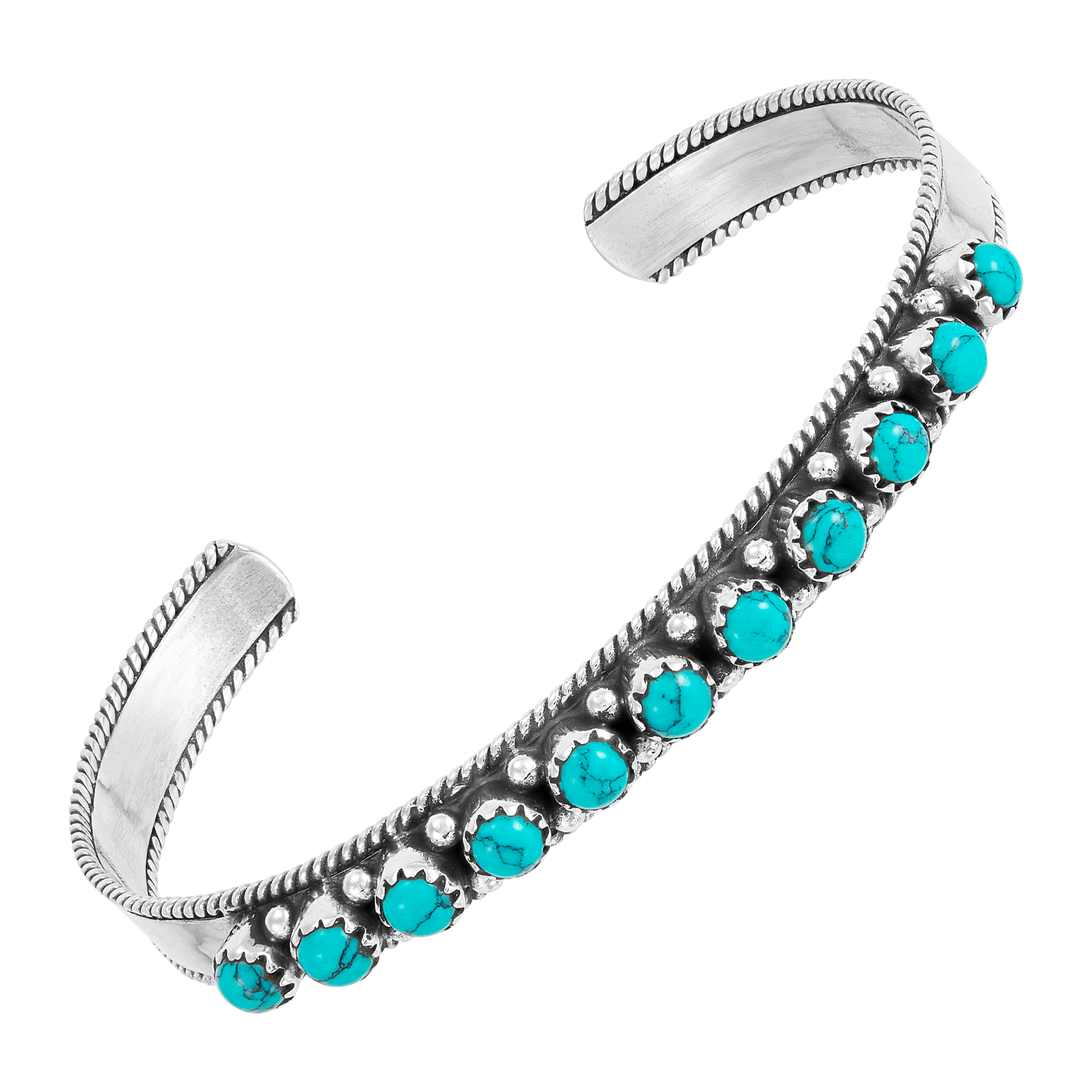 Silpada 'Notable' Sterling Silver Compressed Turquoise Cuff