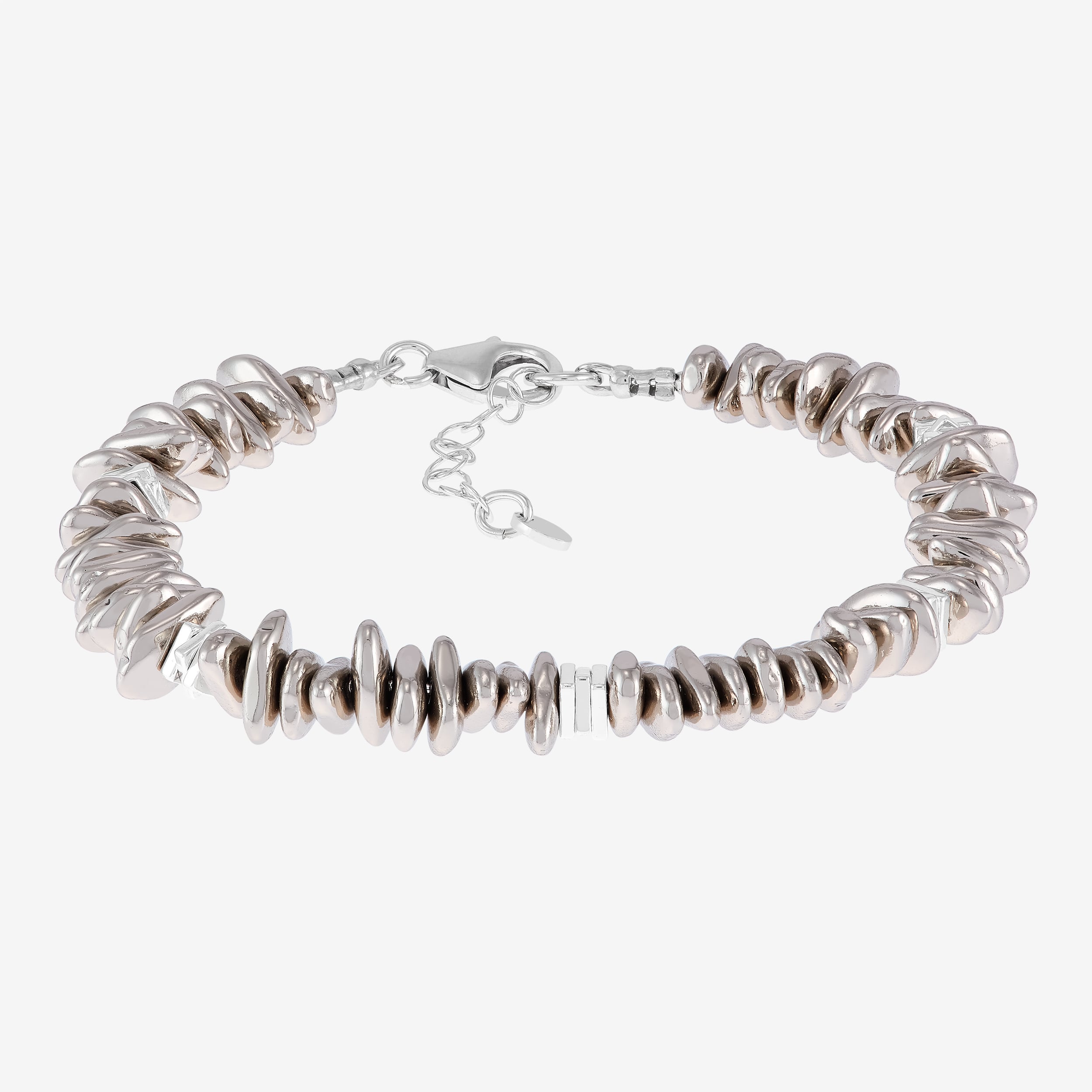 Moon Pebbles Bracelet, Hematite