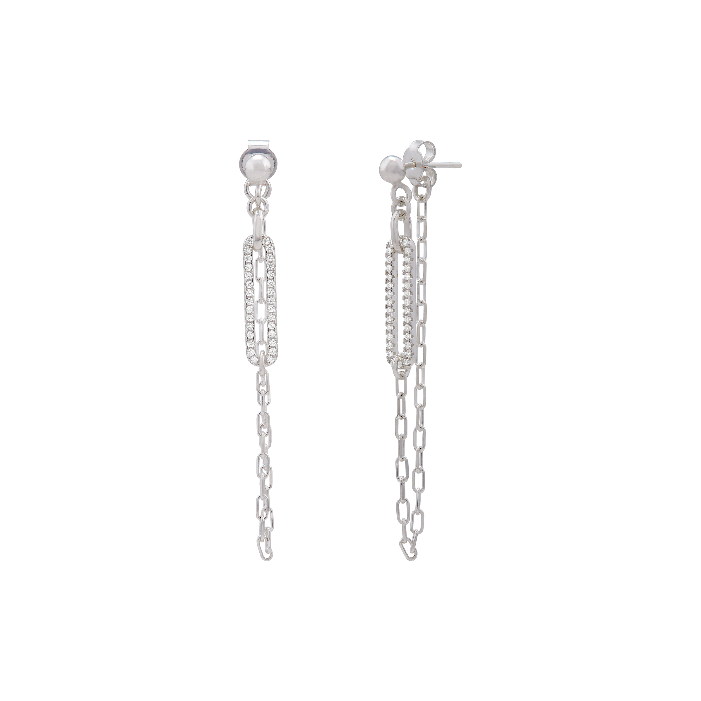 Silpada 'Coupled Together' Cubic Zirconia Sterling Silver Drop Earrings ...