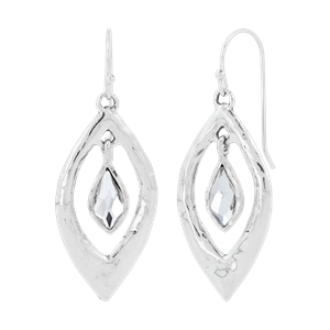 Silpada Gorgeous Sides Sterling Silver Crystal Drop Earrings Silpada
