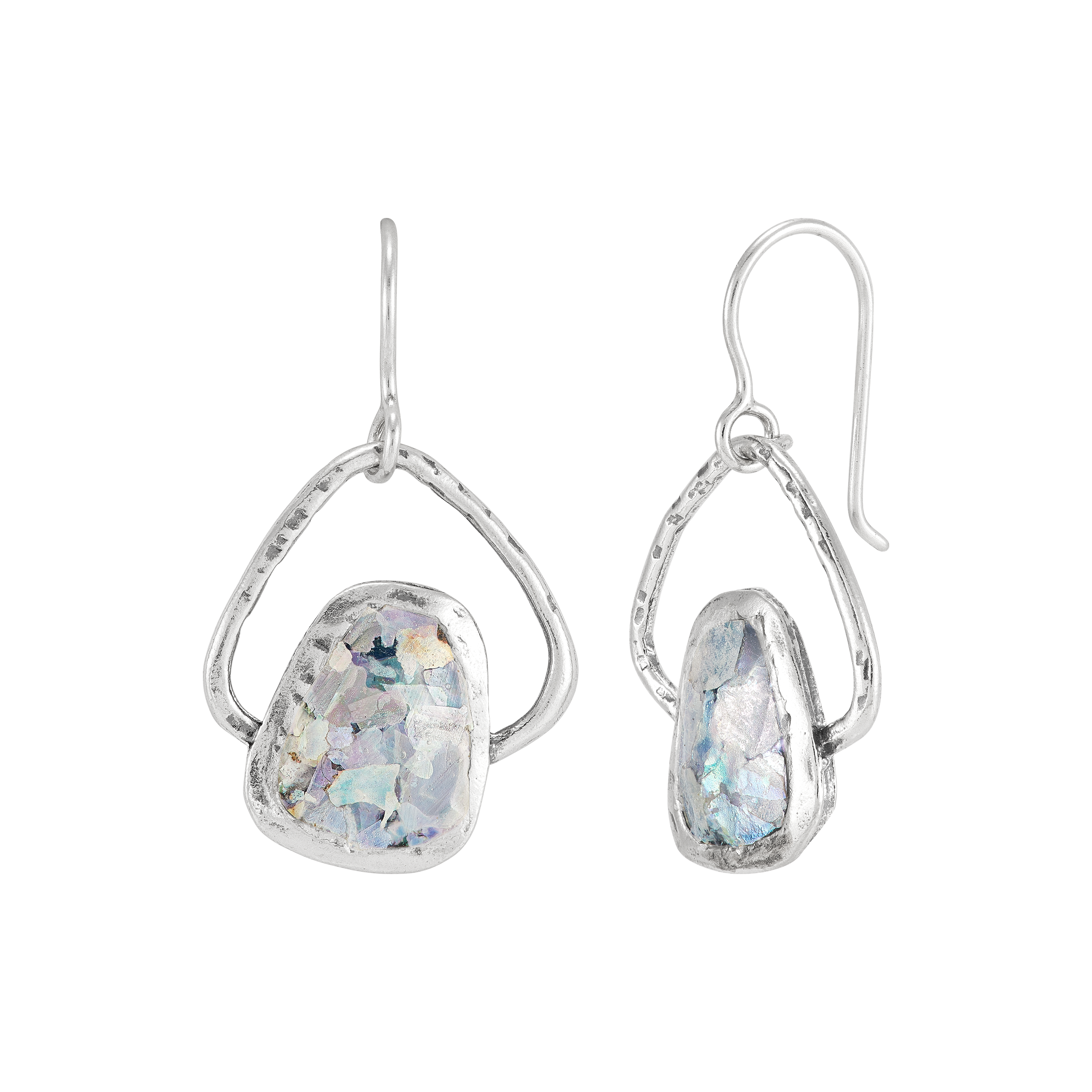 Silpada 'Caesarea' Roman Glass Drop Earrings in Sterling Silver