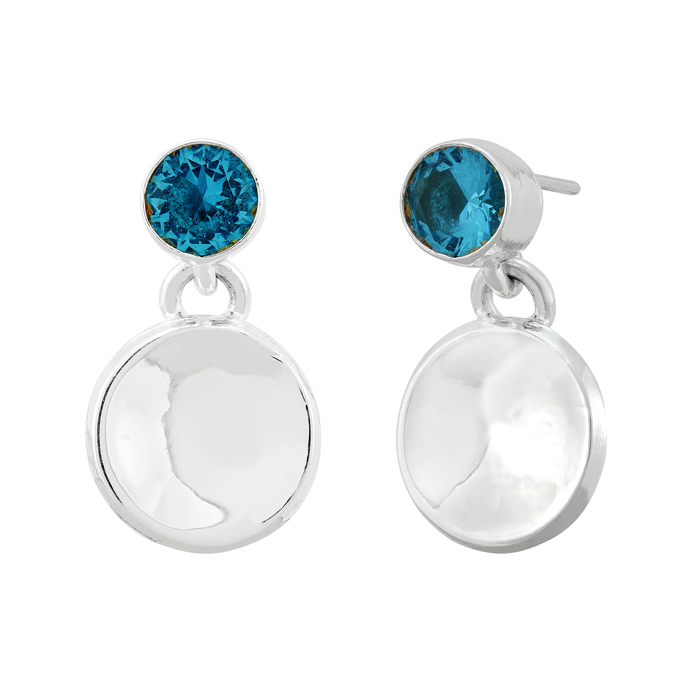 Silpada 'Introducing Me' Sterling Silver Blue Cubic Zirconia