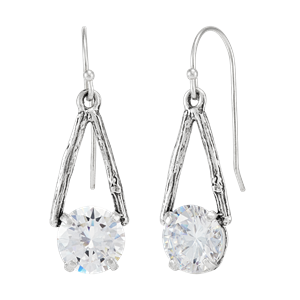 Sterling silver CZ drop earrings Sterling silver CZ drop earrings