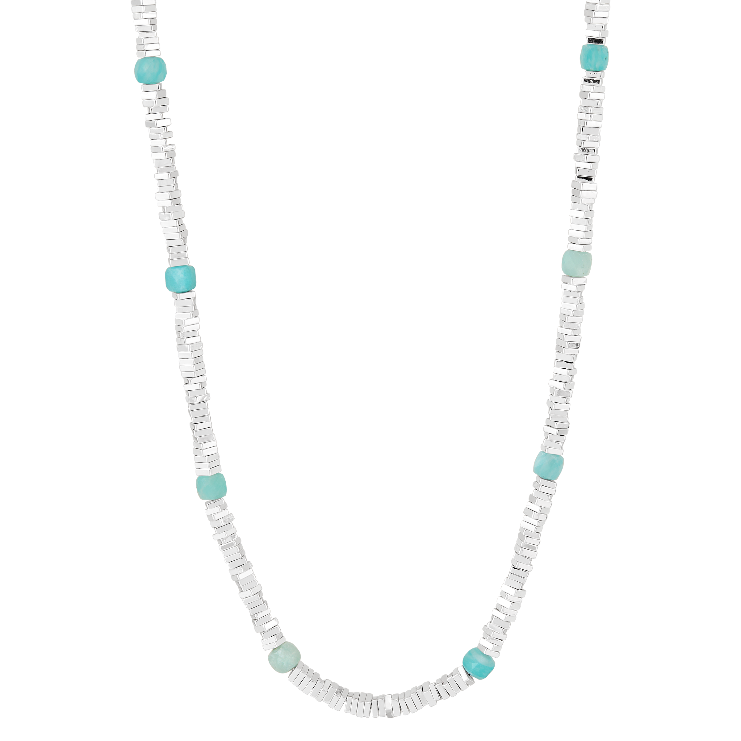 ブレスレット LESS IS MORE silver beads necklace Sterling-Silver-Square-