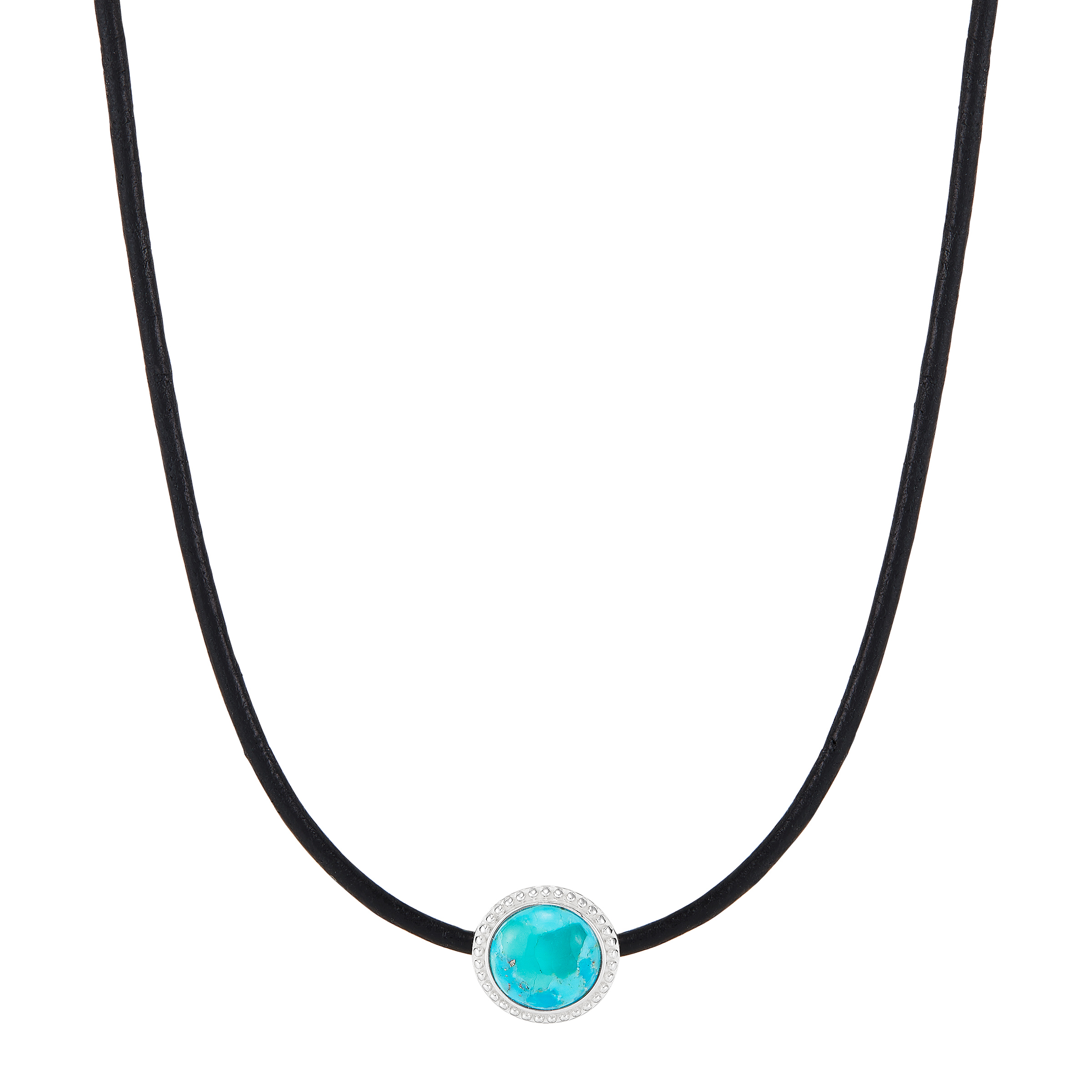 Silpada 'Vivid Edge' Sterling Silver with Leather Compressed Teal