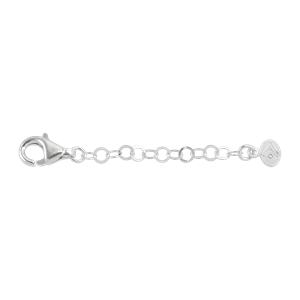 1-12 Inch Sterling Silver Plated Necklace Extender Chain With Spring Ring Clasp - 4mm Wide