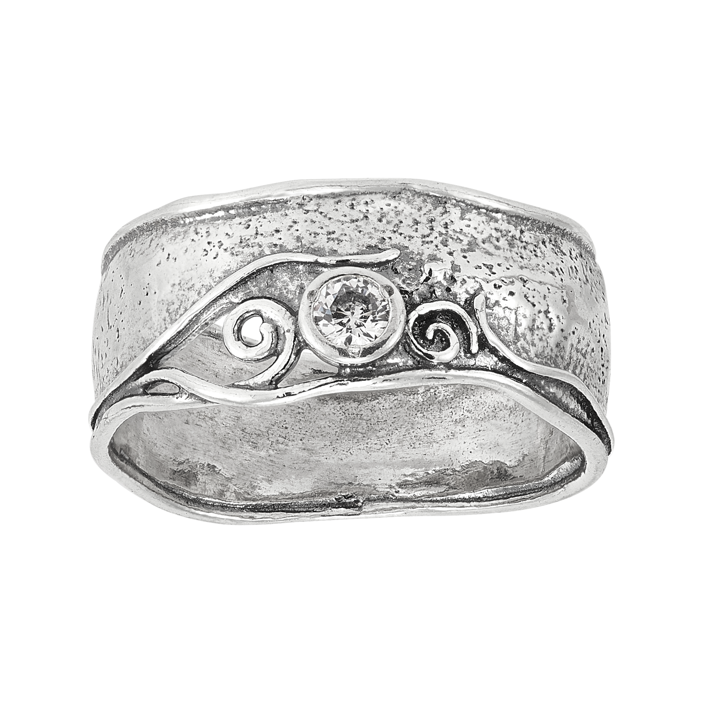 Silpada 'On Beat' Sterling Silver Cubic Zirconia Band Ring