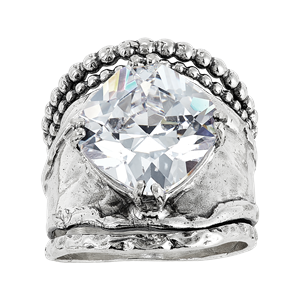 Silpada Full of Charm Sterling Silver Cubic Zirconia Ring Silpada