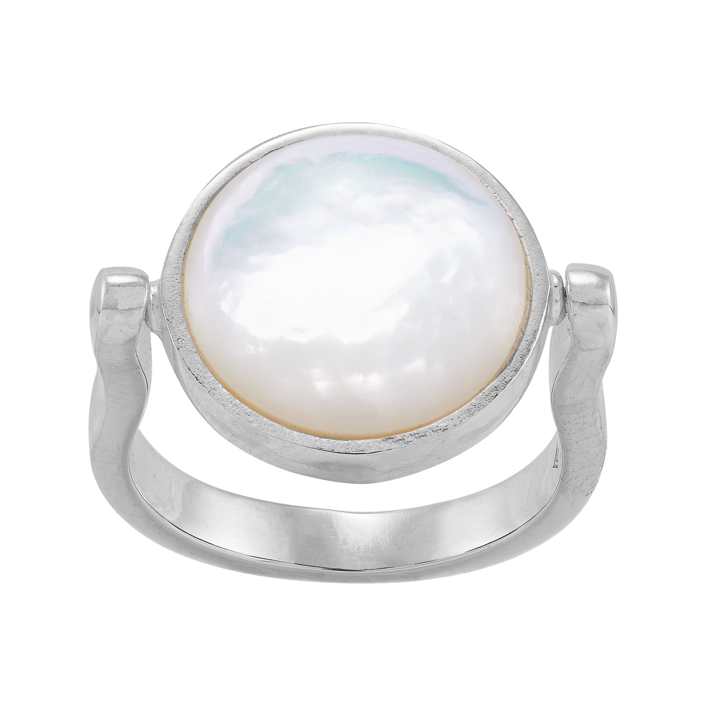 Silpada 'Flip Over' Sterling Silver Oynx and Mother-of-Pearl