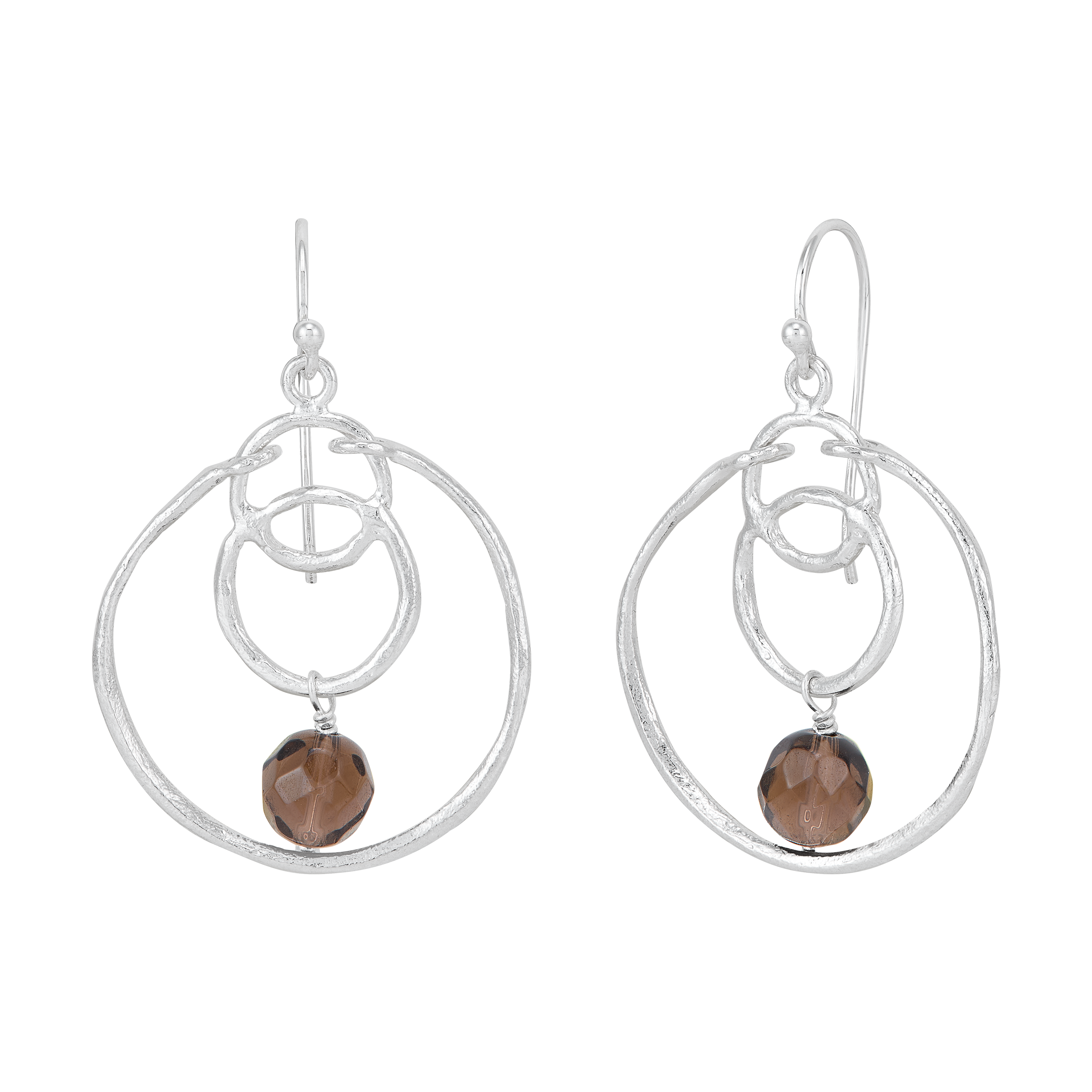 Silpada 'Golden Aura' Sterling Silver Natural Smoky Quartz Drop Earrings