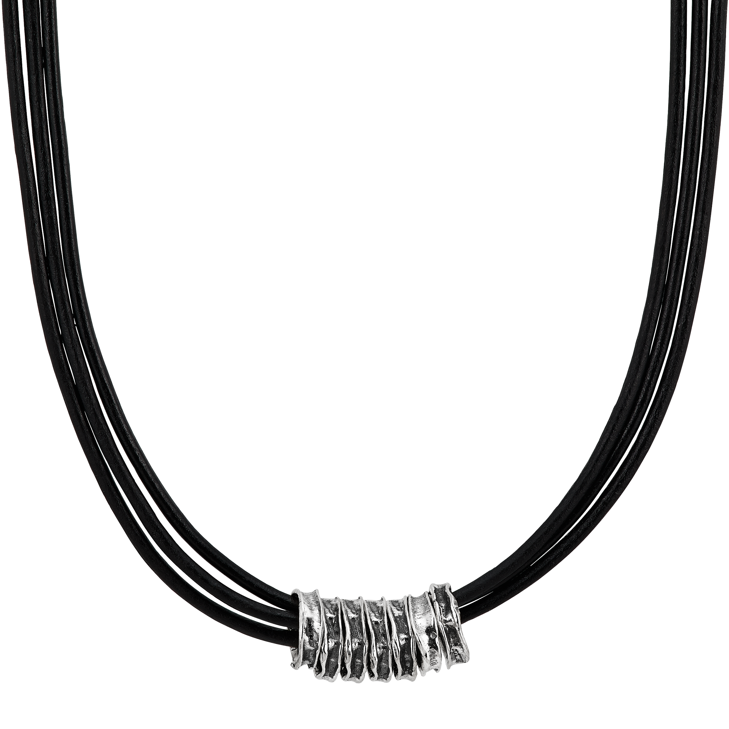 Silpada 'Lucky Spirit' Sterling Silver Leather Necklace, 18" + 2"