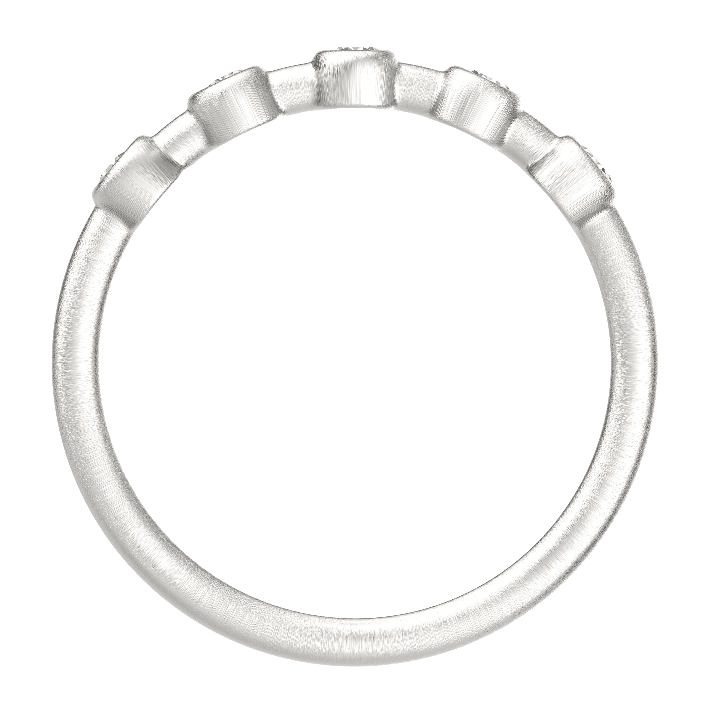 Finecraft 5-Station Ring with Created Moissanites in Sterling Silver - Picture 8 of 16