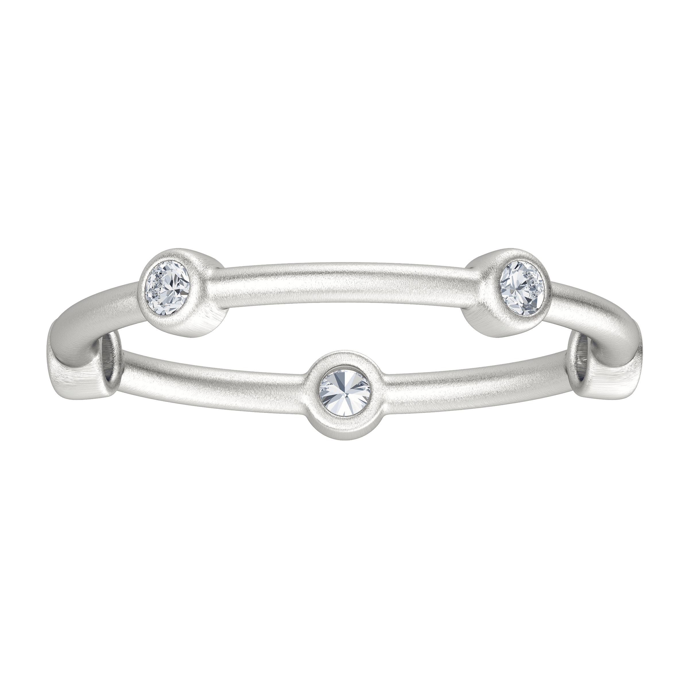 Finecraft Einfassung Station Eternity Ring mit Moissaniten in Sterlingsilber - Bild 5 von 16