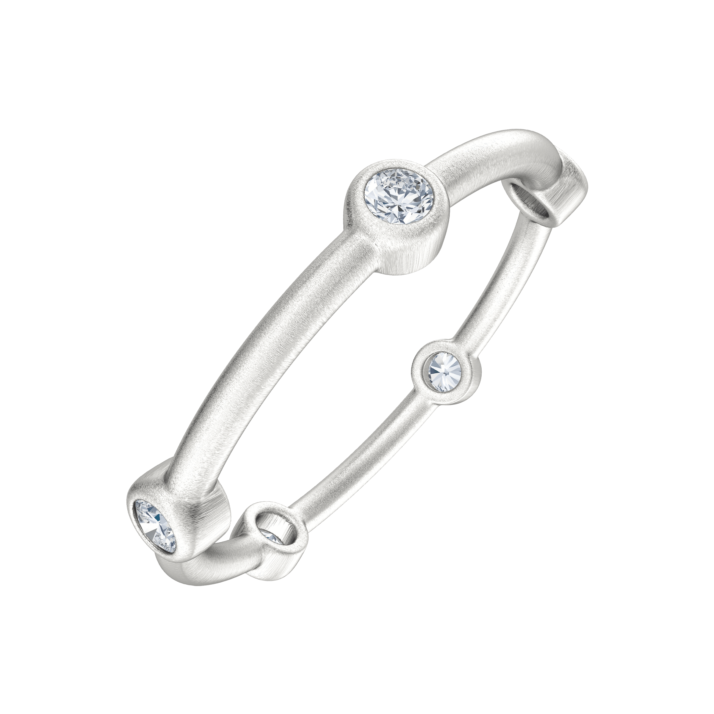 Finecraft Einfassung Station Eternity Ring mit Moissaniten in Sterlingsilber - Bild 6 von 16