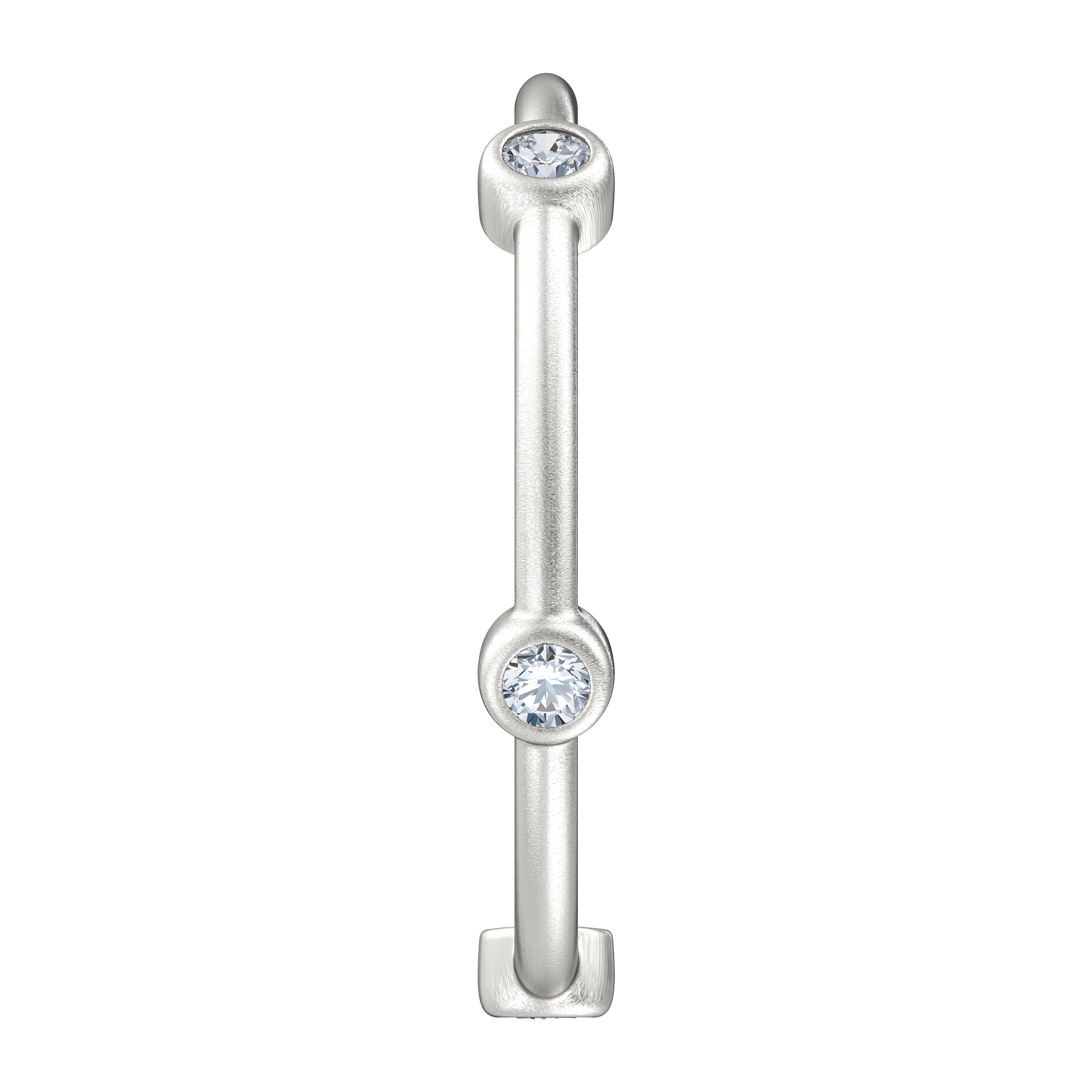 Finecraft Einfassung Station Eternity Ring mit Moissaniten in Sterlingsilber - Bild 7 von 16