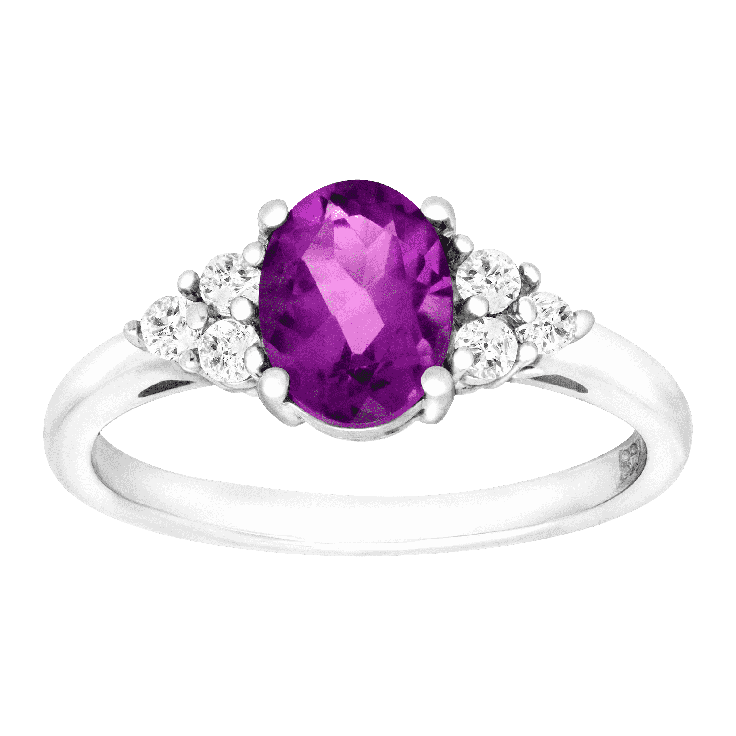 Finecraft oval geschnittener Steinring mit weißem Topas in Sterlingsilber - Bild 9 von 15