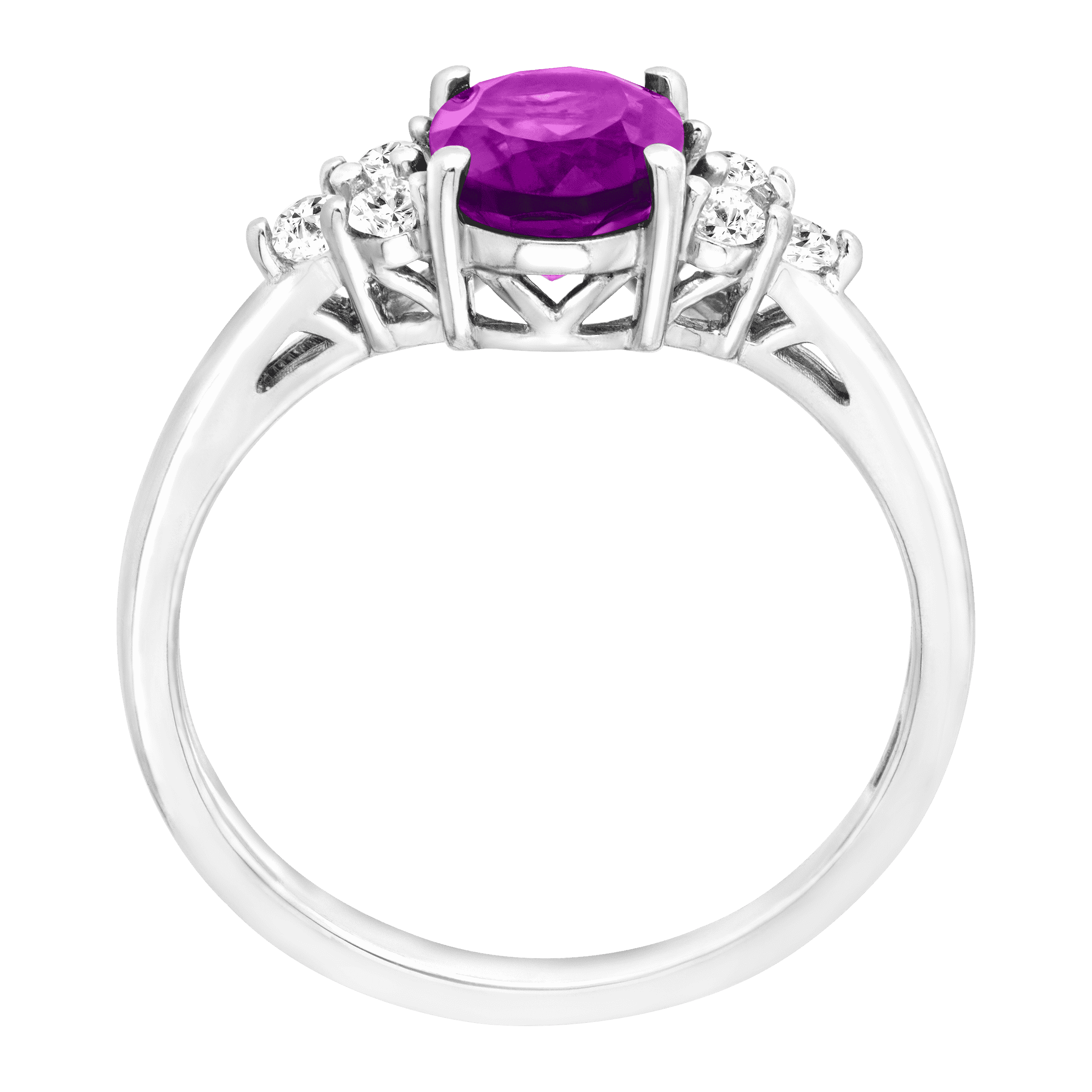 Finecraft oval geschnittener Steinring mit weißem Topas in Sterlingsilber - Bild 11 von 15