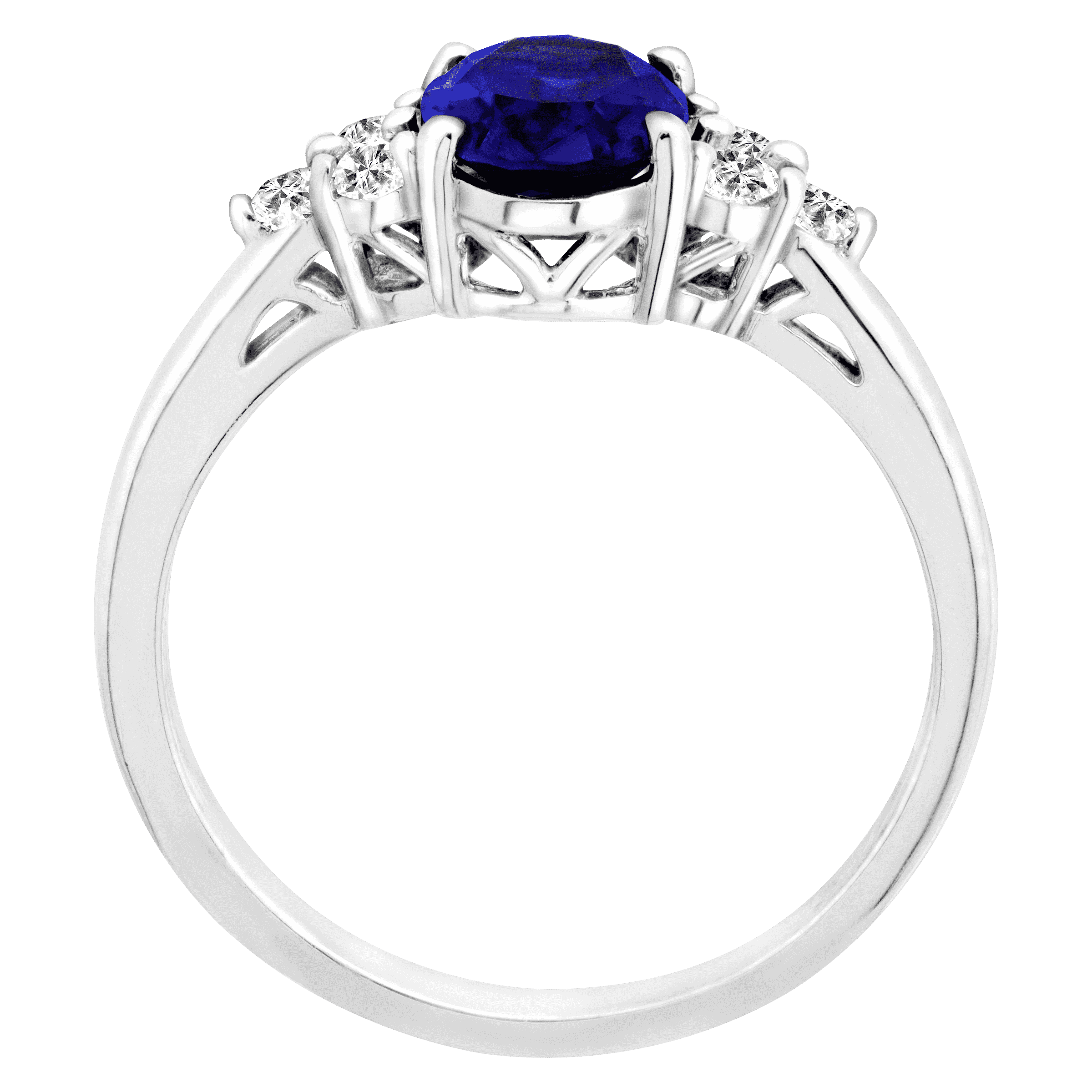 Finecraft oval geschnittener Steinring mit weißem Topas in Sterlingsilber - Bild 7 von 15