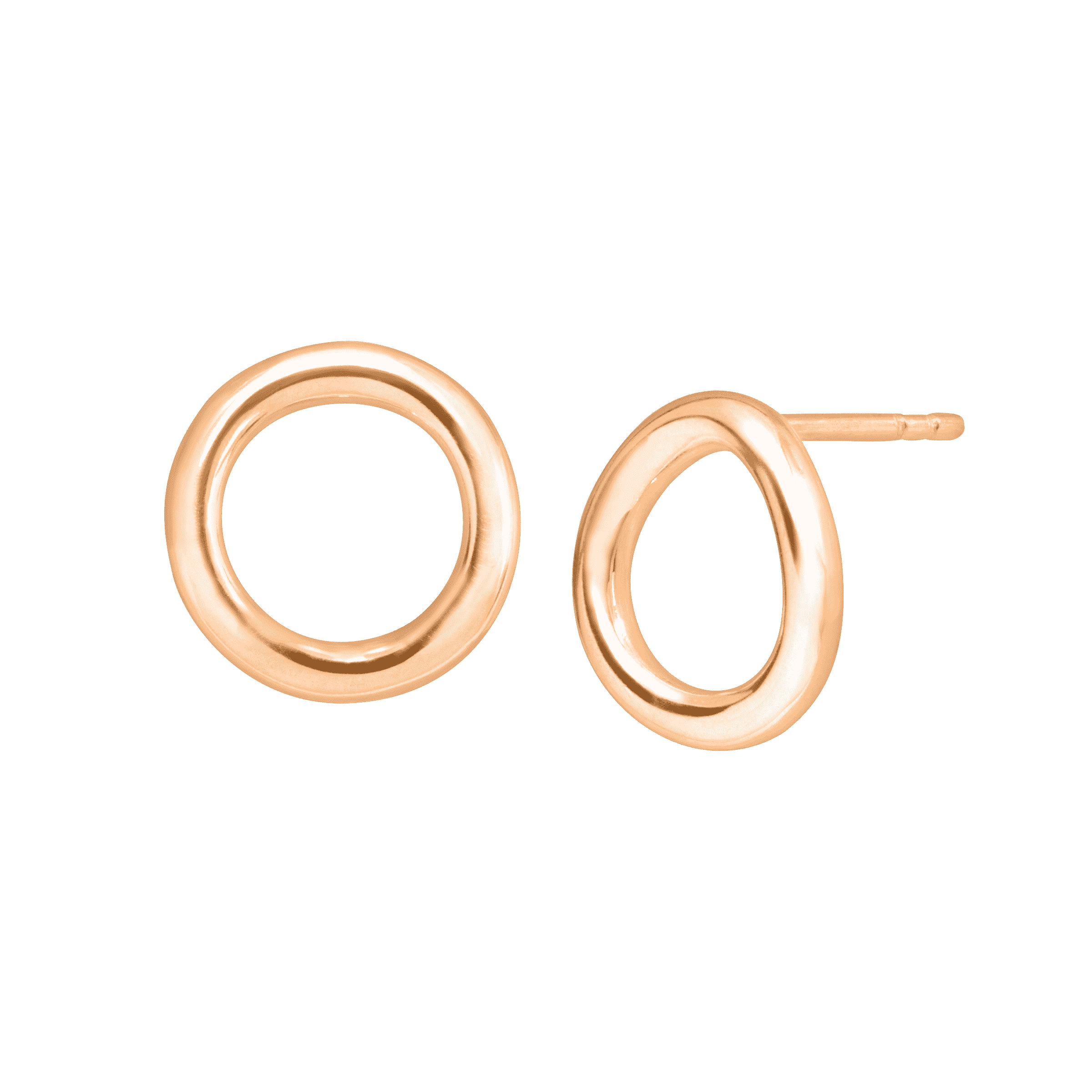 Silpada 'Karma' Open Circle Stud Earrings, 14K Rose Gold-Plated Sterling Silver
