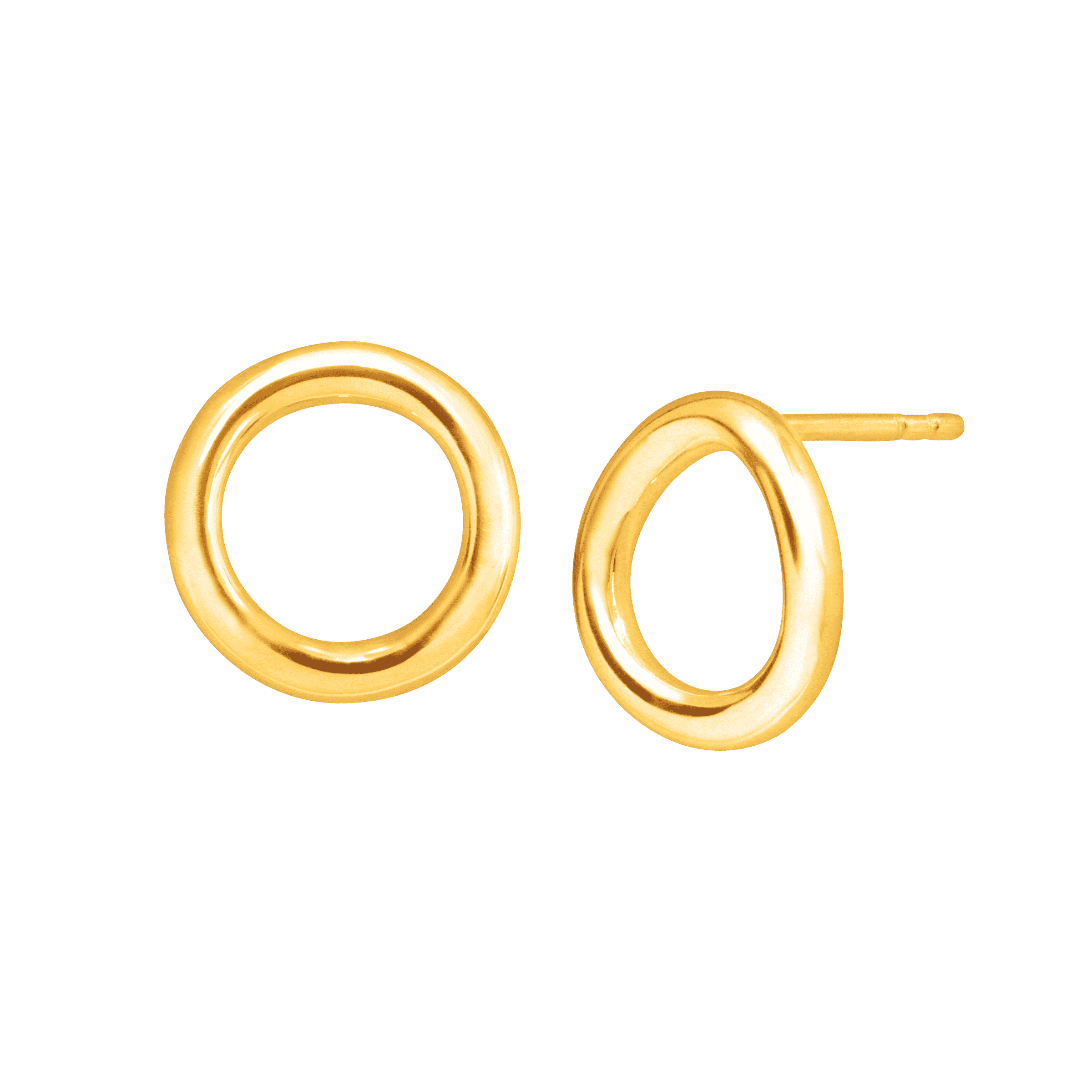 Silpada 'Karma' Open Circle Stud Earrings in 14K Gold-Plated Sterling Silver
