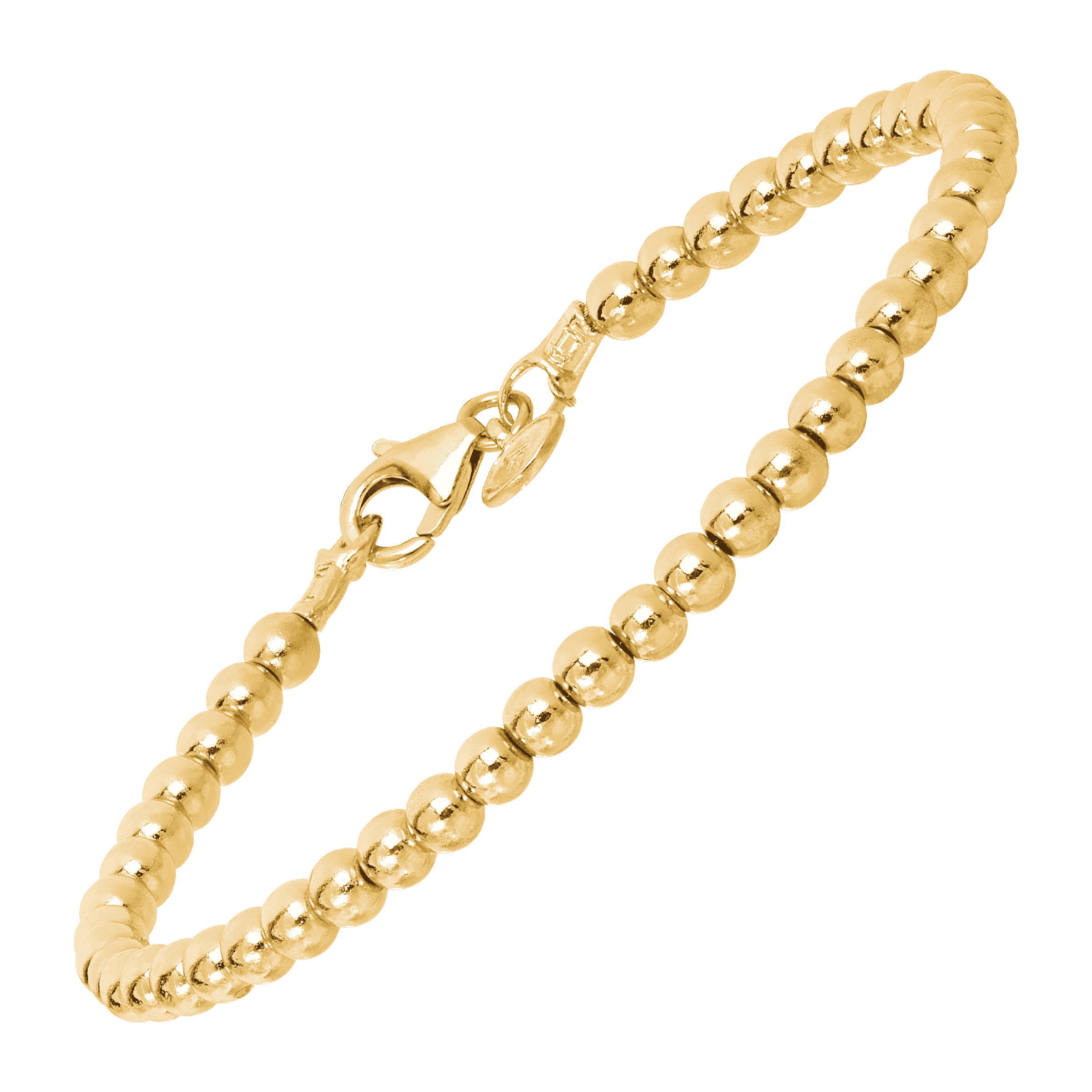 Silpada 'Falling Water' Hematite 4mm Bead Bracelet in Gold-Plated Silver, 7.5"
