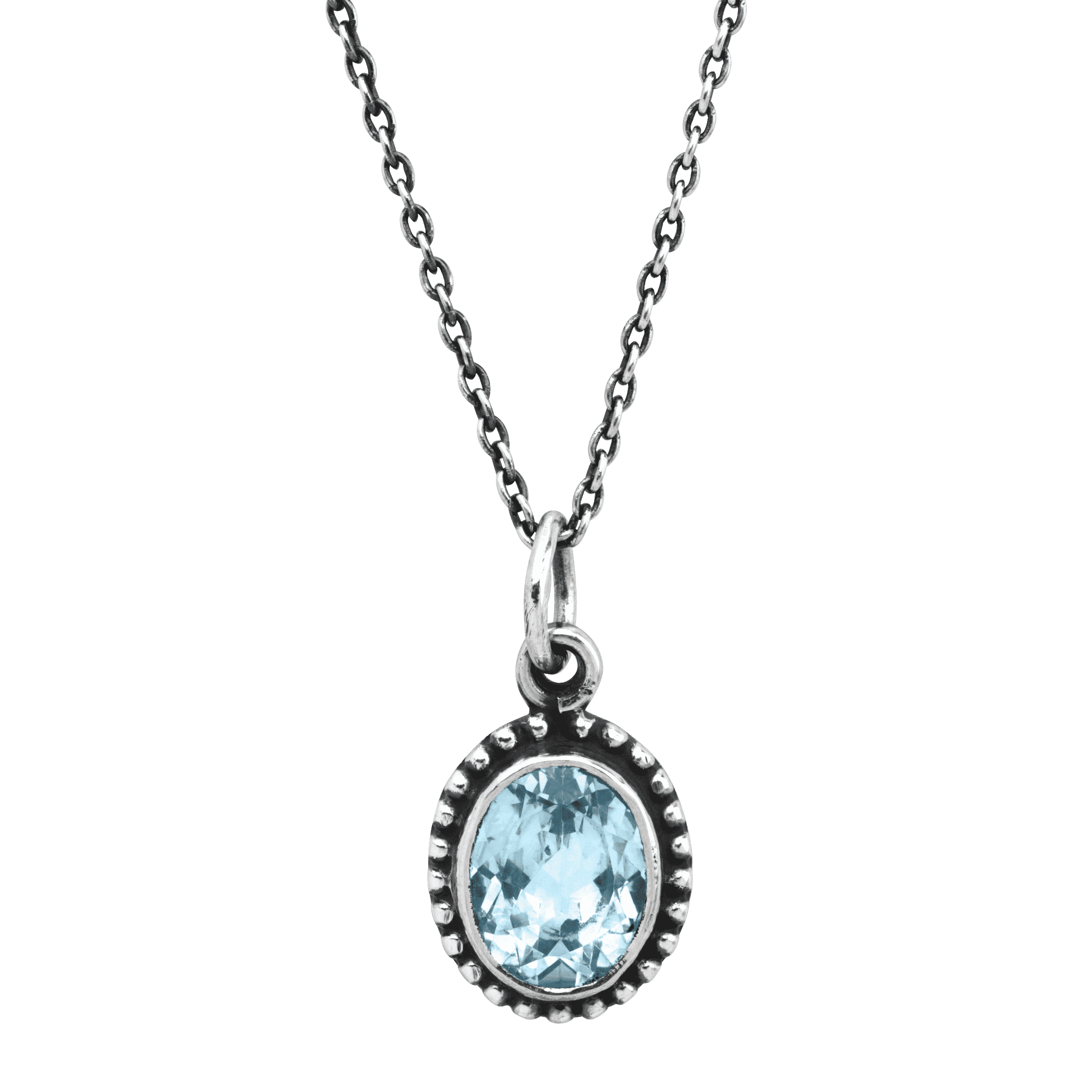 Sandbar Pendant, Blue Topaz