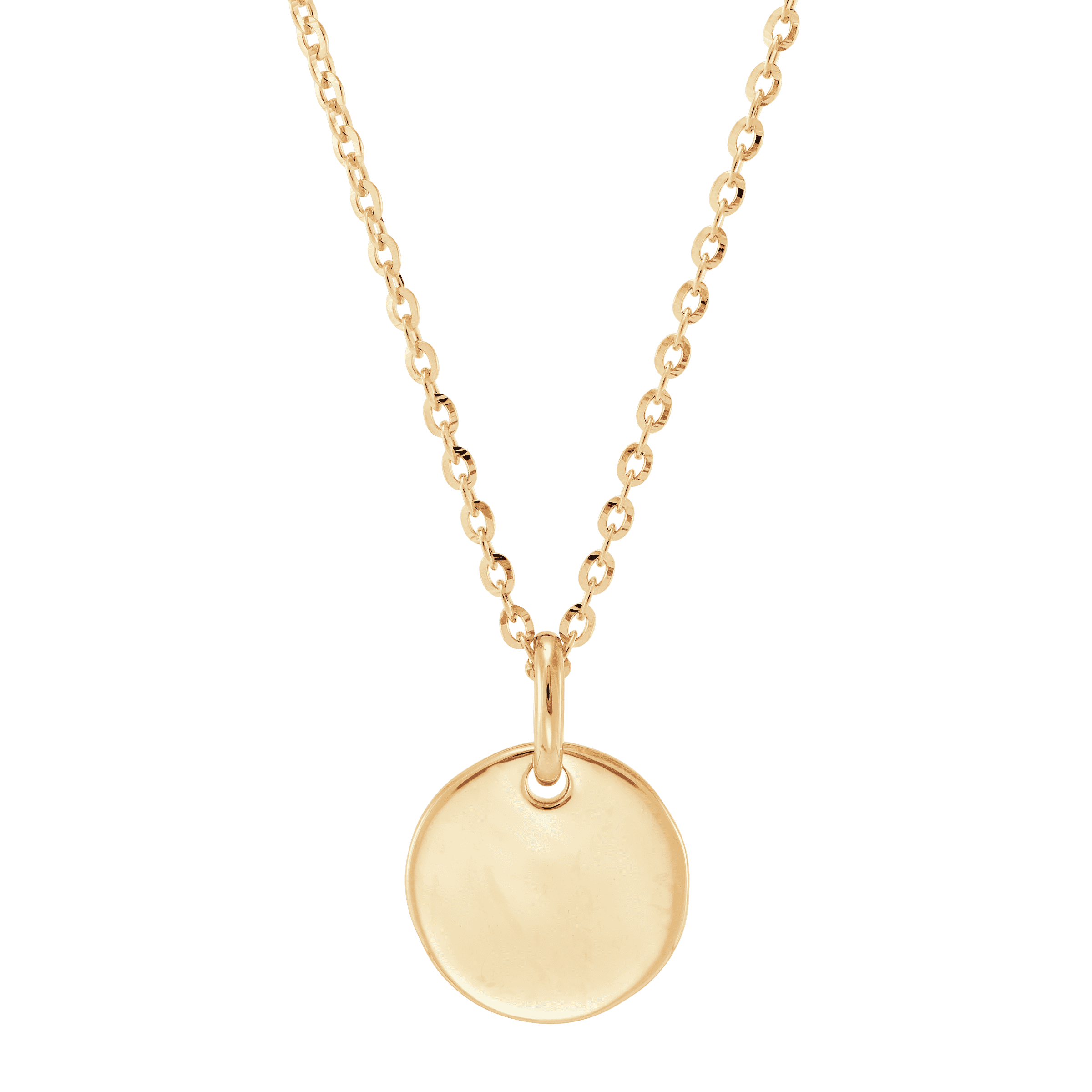 Silpada 'Caption This' 13 mm Disc Pendant in 14K Yellow GP Silver, 14" + 2" + 2"