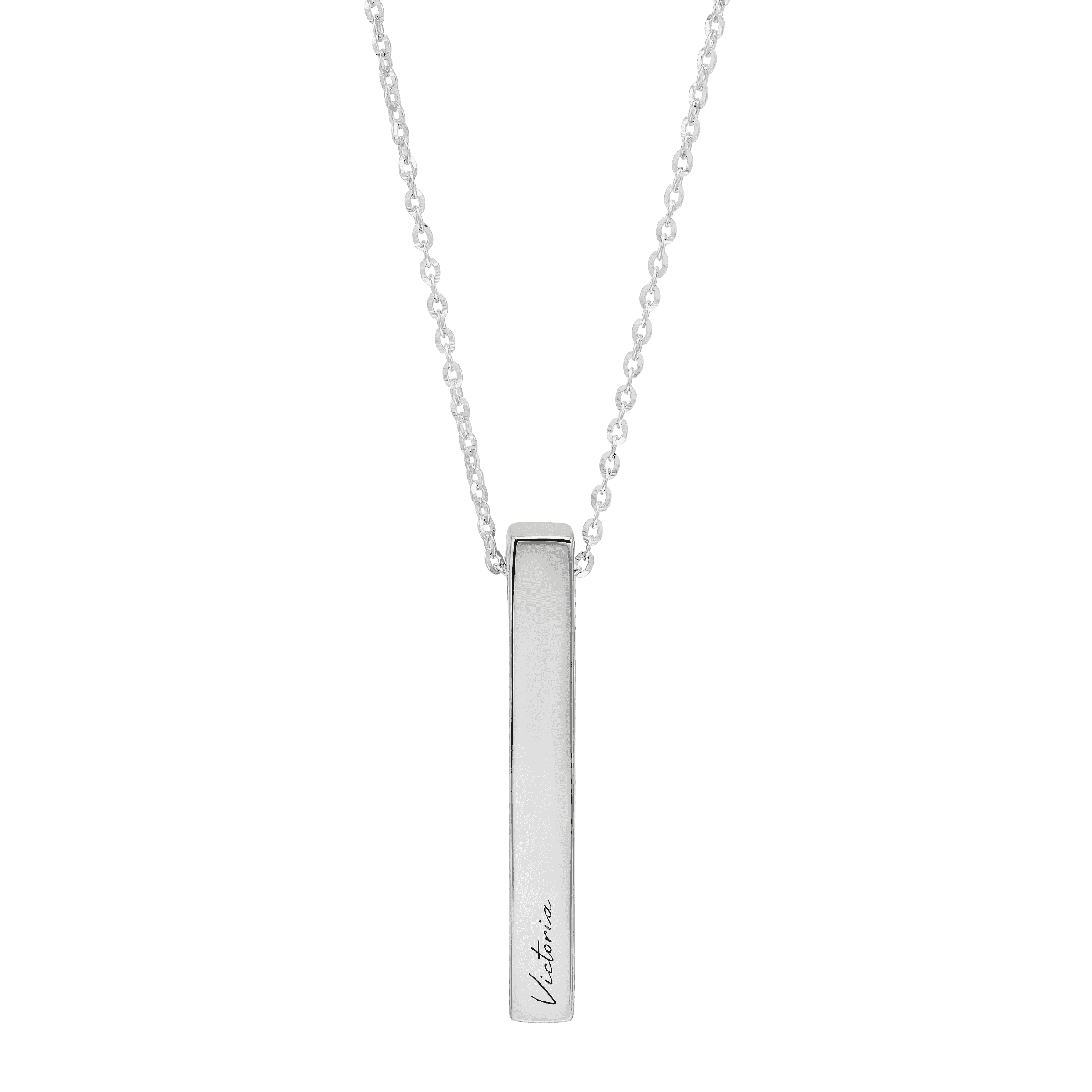 Pillar Bar Necklace - 14K Solid Gold - Oak & Luna