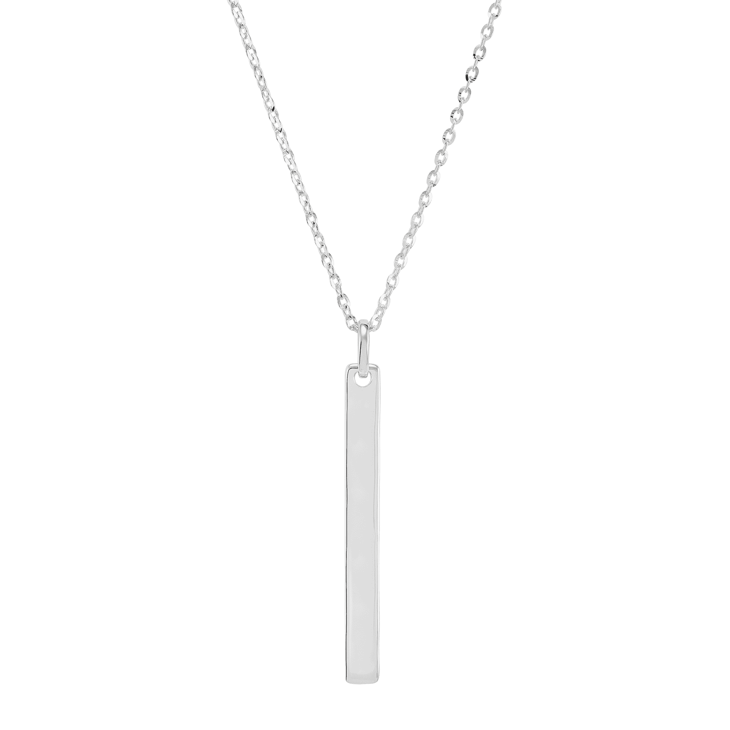 Silpada 'Unwritten' 1.5" Vertical Bar Pendant in Sterling Silver, 18"