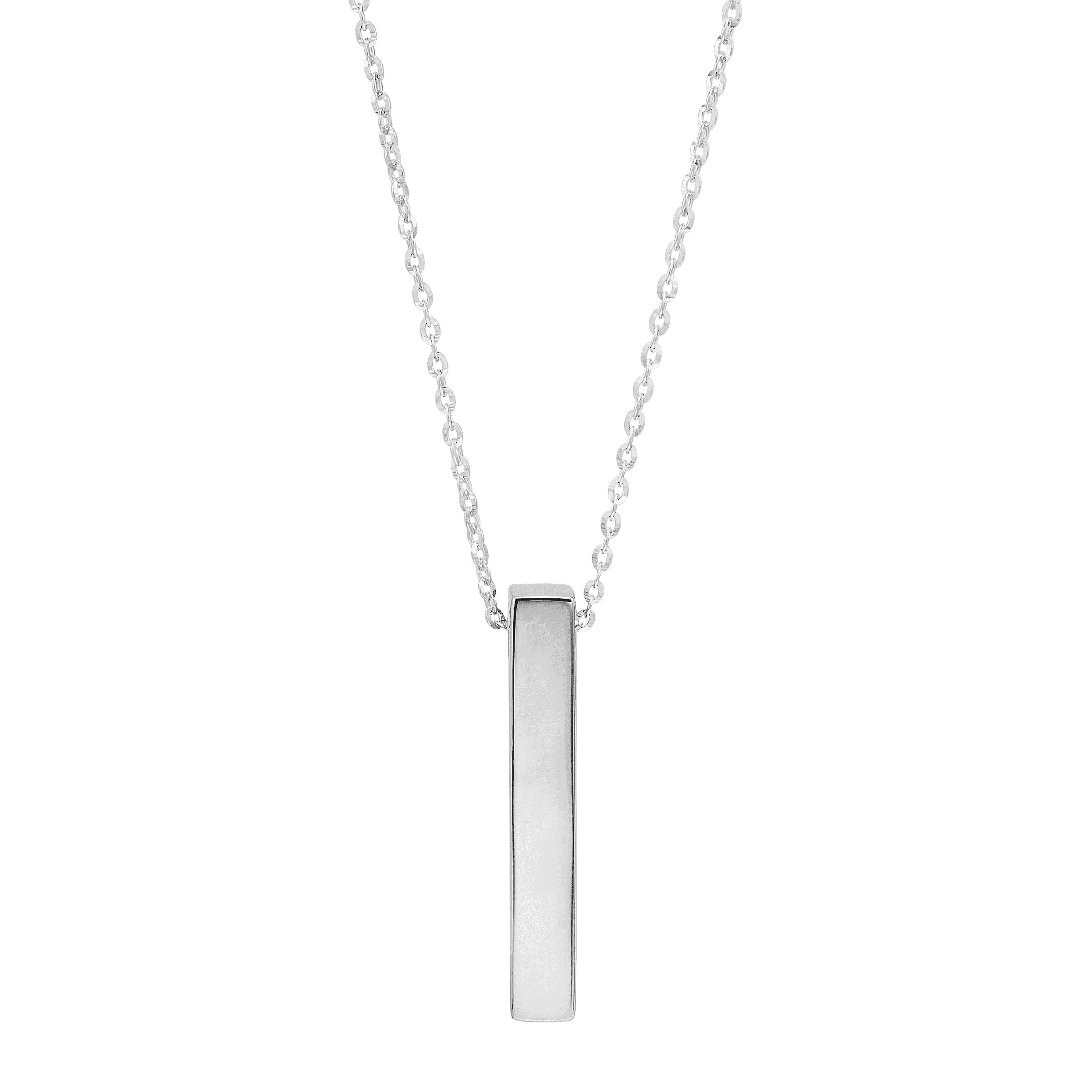 Silpada 'Unscripted' 1.25" Vertical Bar Necklace in Sterling Silver, 14" + 2" + 2"