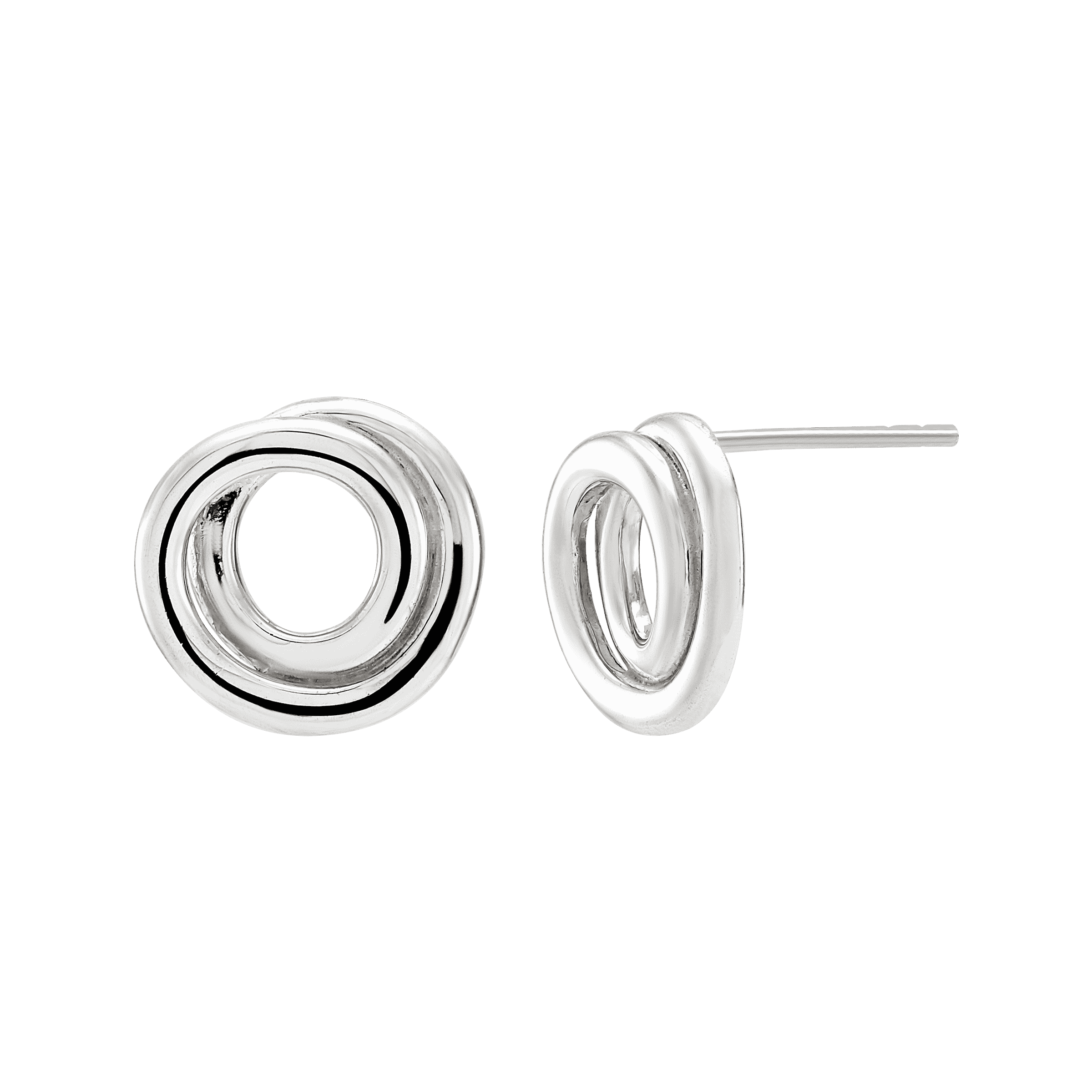 ★SENTIMENTS★ NO.564 [SILVER] EARRING Sterling Silver Antiqued Beaded Endless Hoop Earrings 0.55