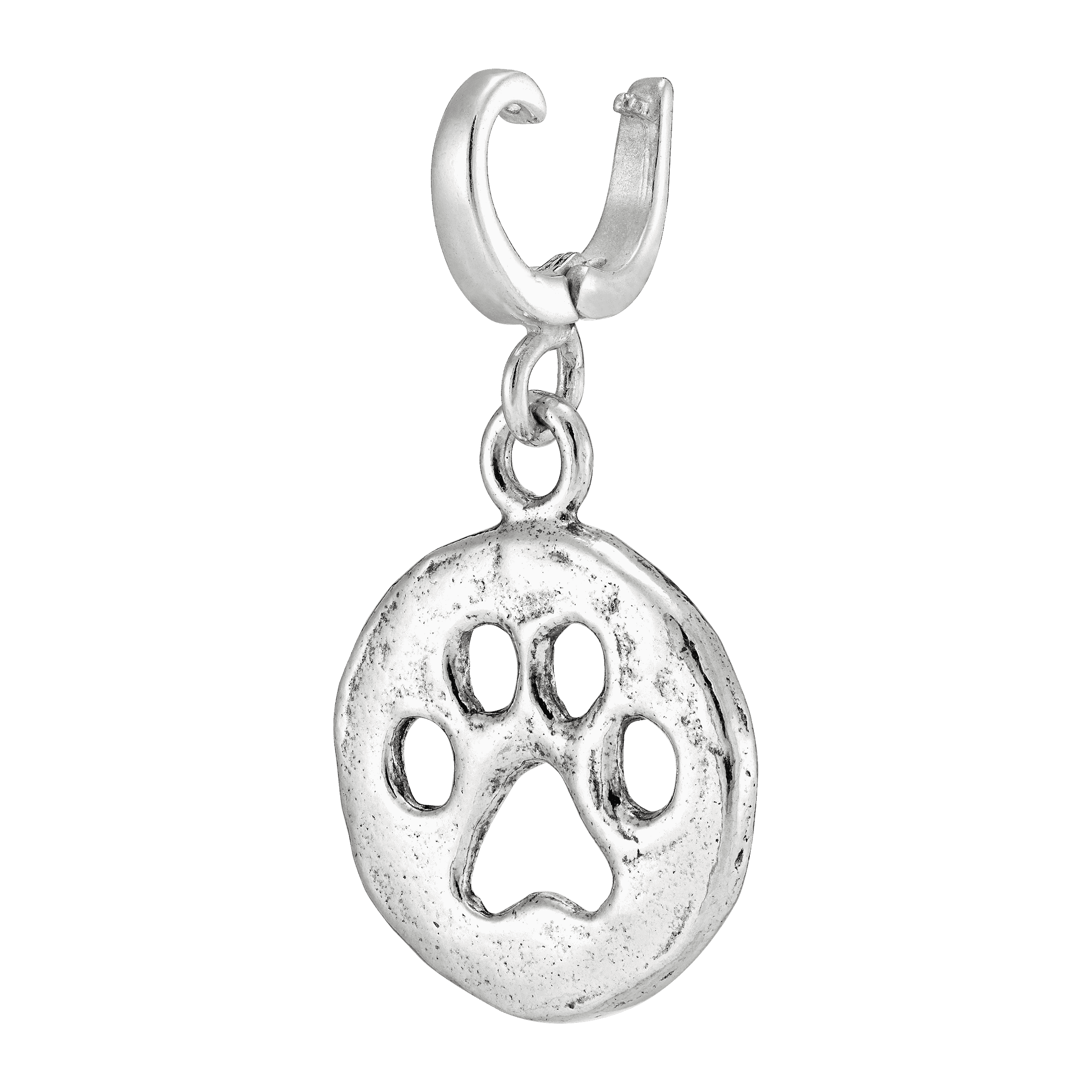 Sterling silver dog clearance paw charm