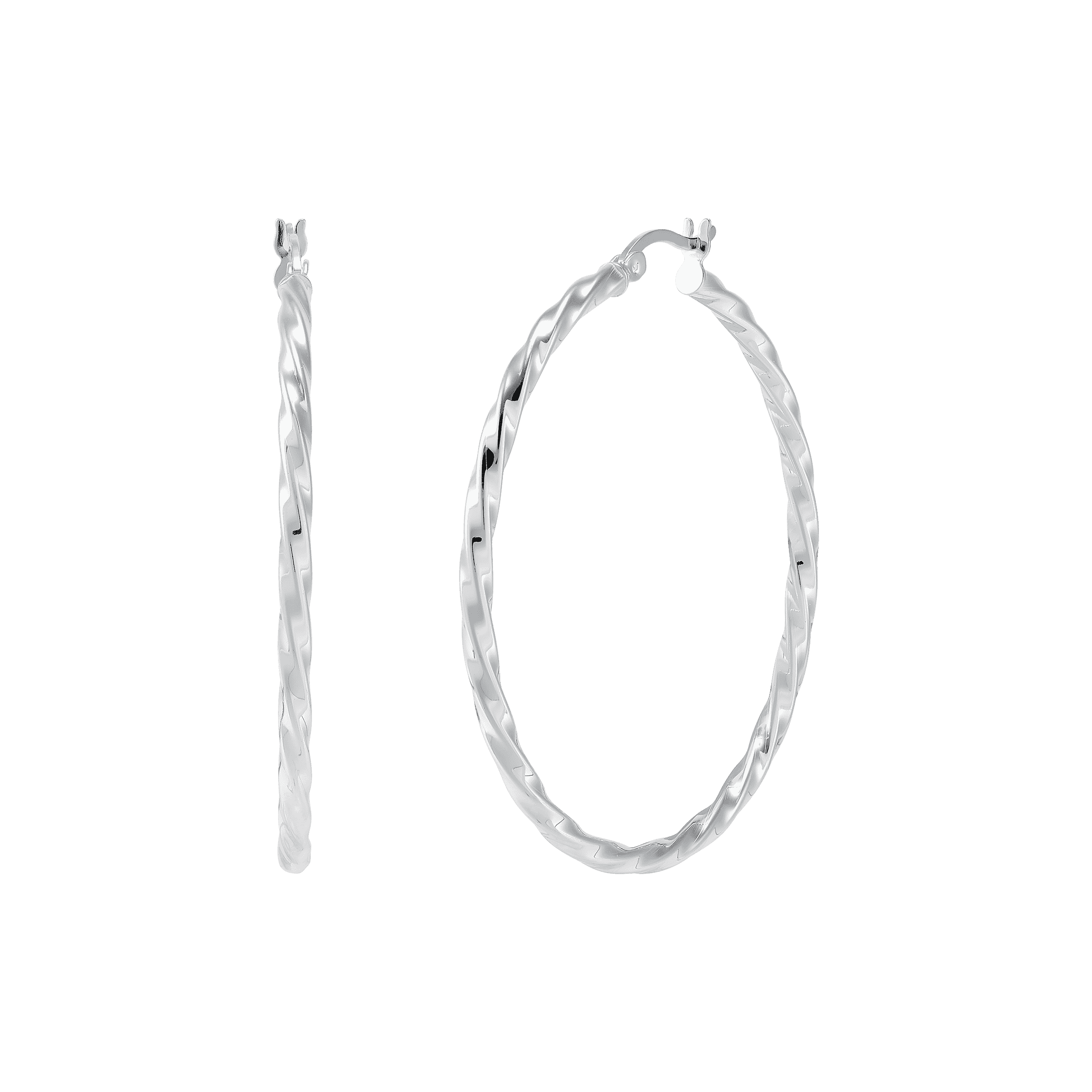 Silpada 'Rippling Effect' Hoop Earrings in Sterling Silver