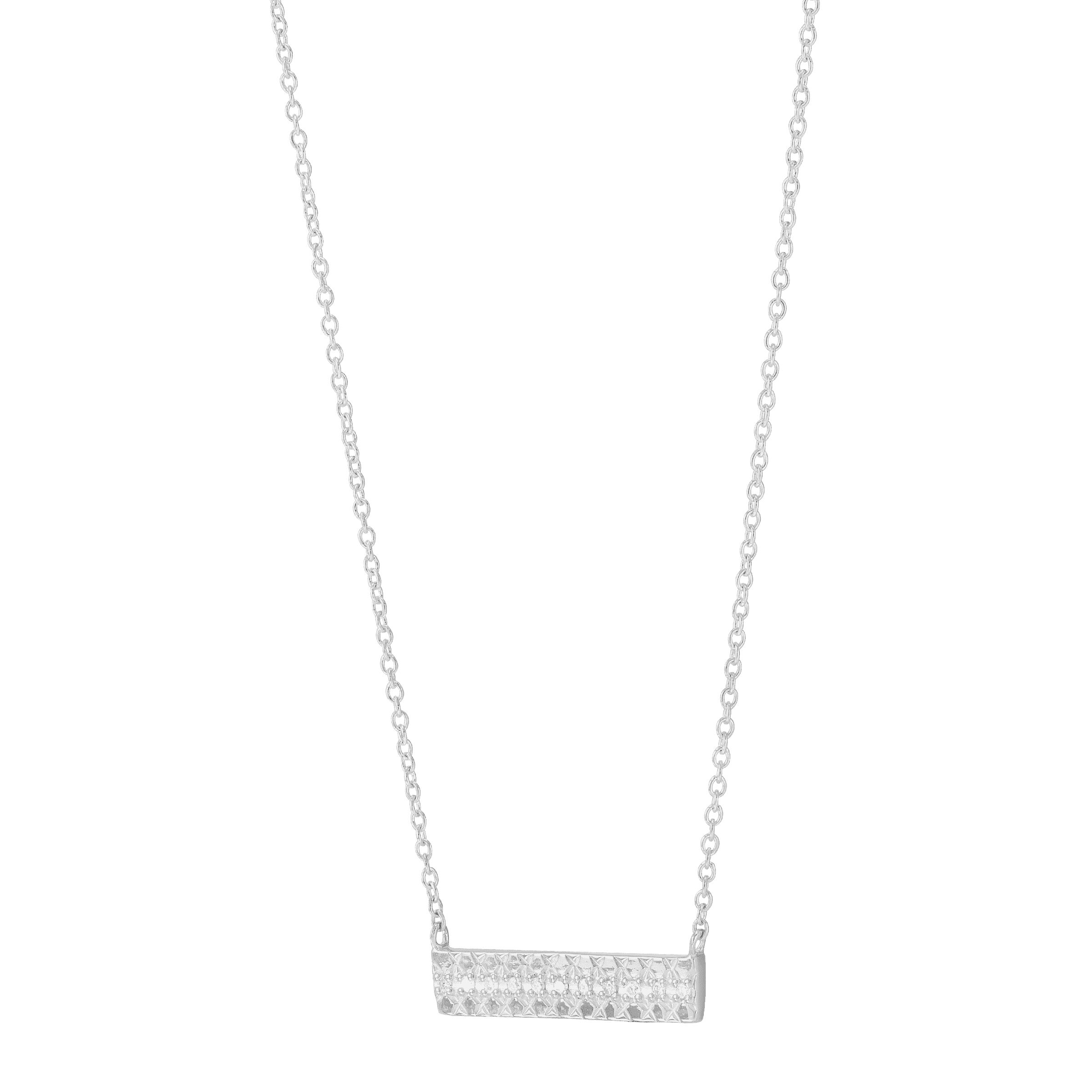 Silpada 'Raise the Bar' Diamond Pendant Necklace In Sterling
