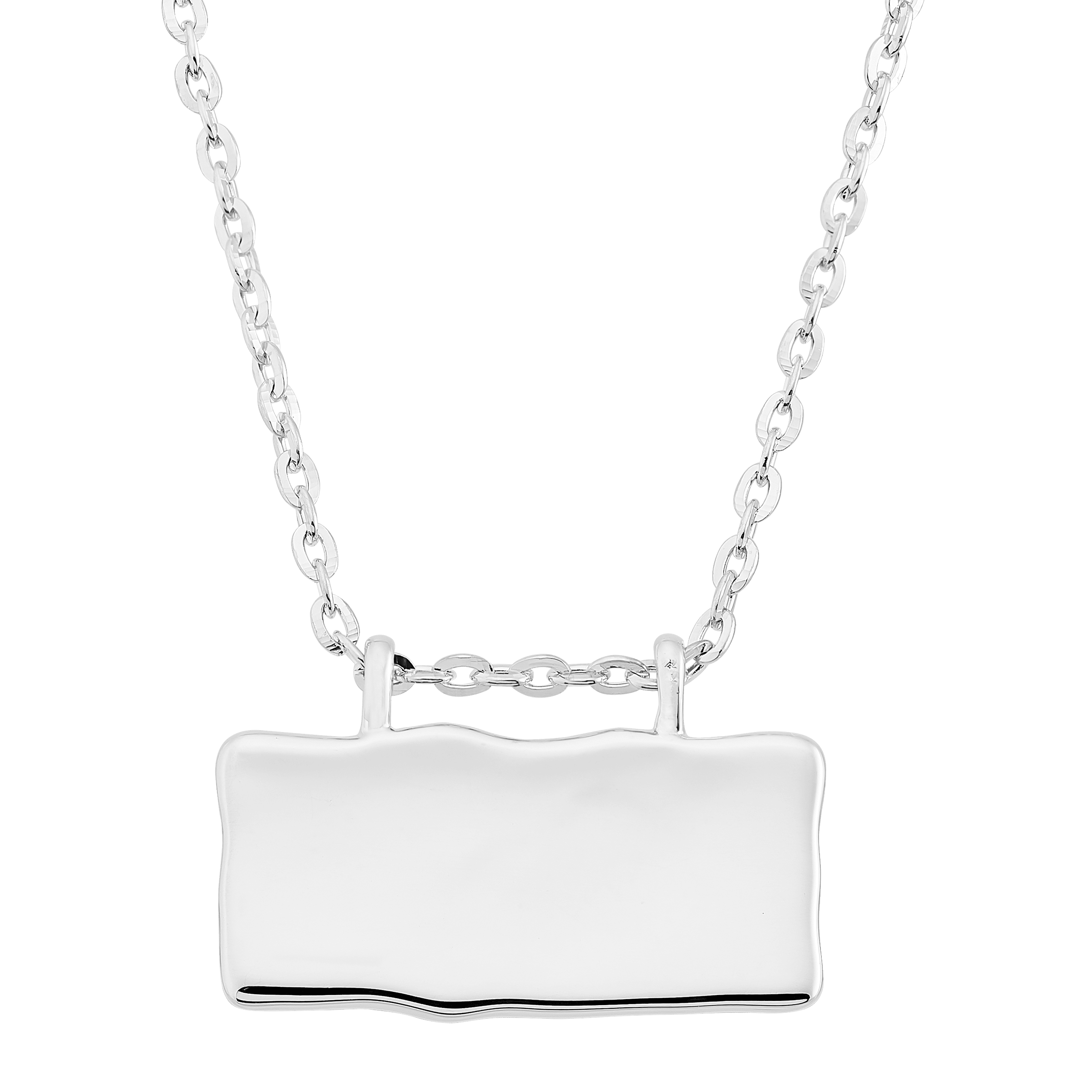 Silpada 'Tag! Youâ€™re It' Pendant Necklace in Sterling Silver, 14" + 2" + 2"